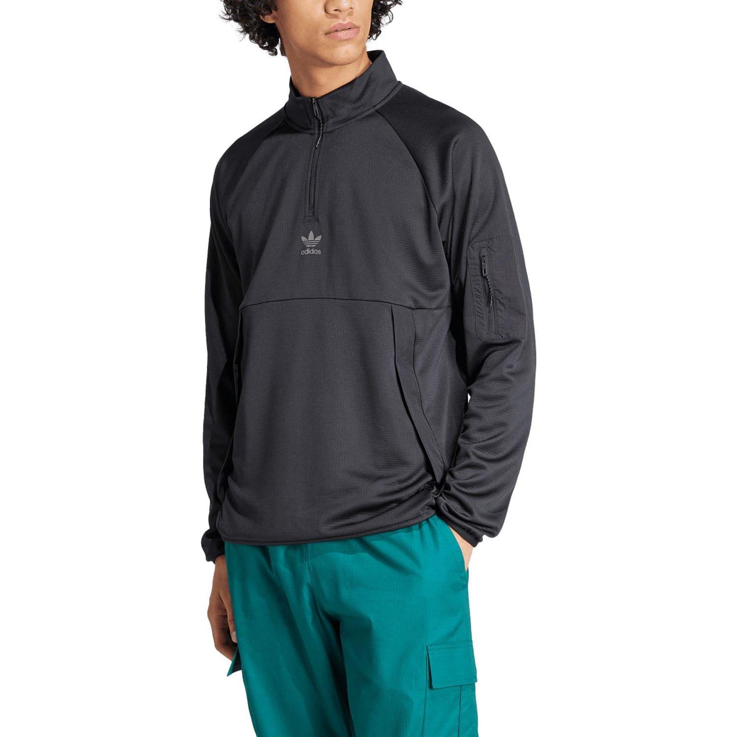 Black - adidas Originals - Quarter-Zip Top - 4