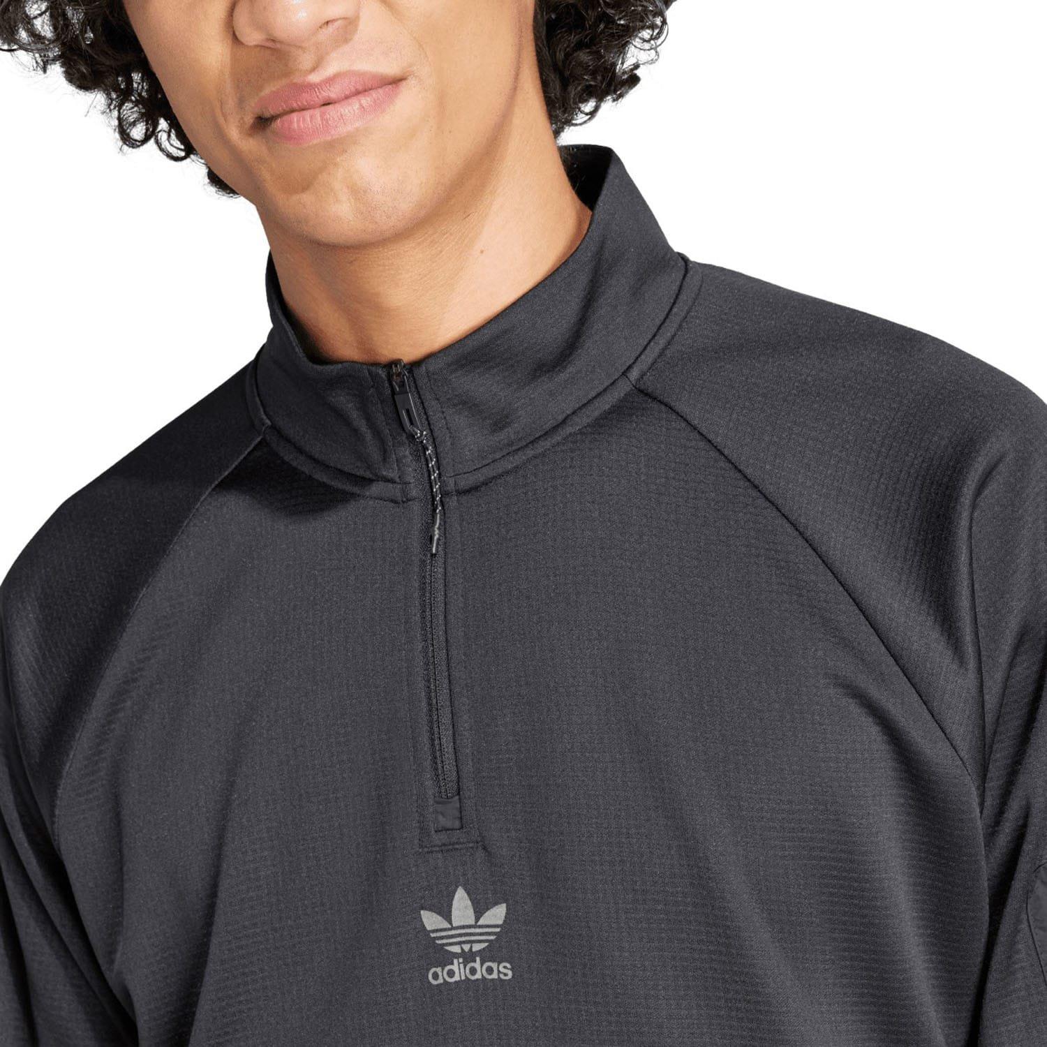 Black - adidas Originals - Quarter-Zip Top - 7