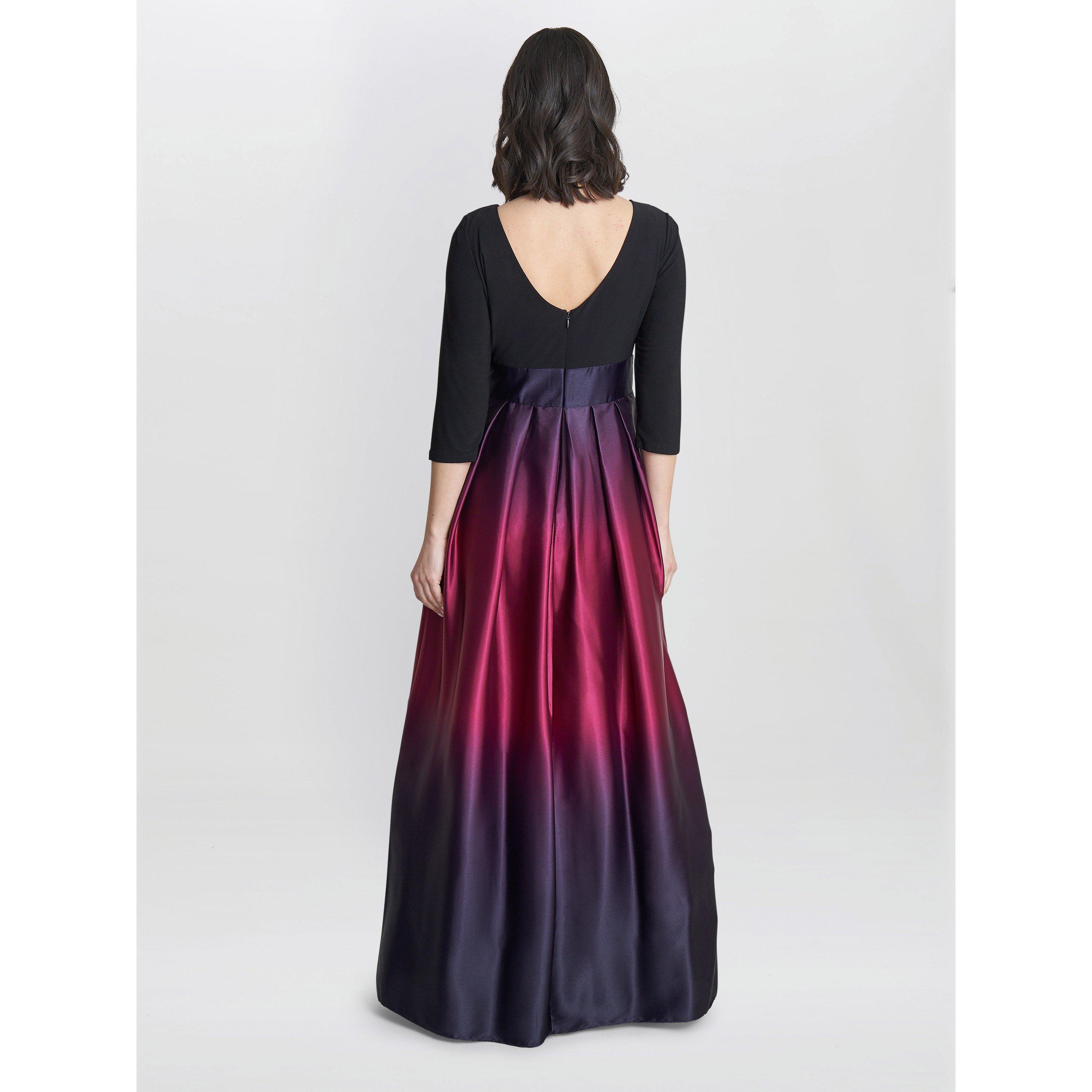 Fig - Gina Bacconi - Ingrid V Neck Back Satin Maxi Dress - 2