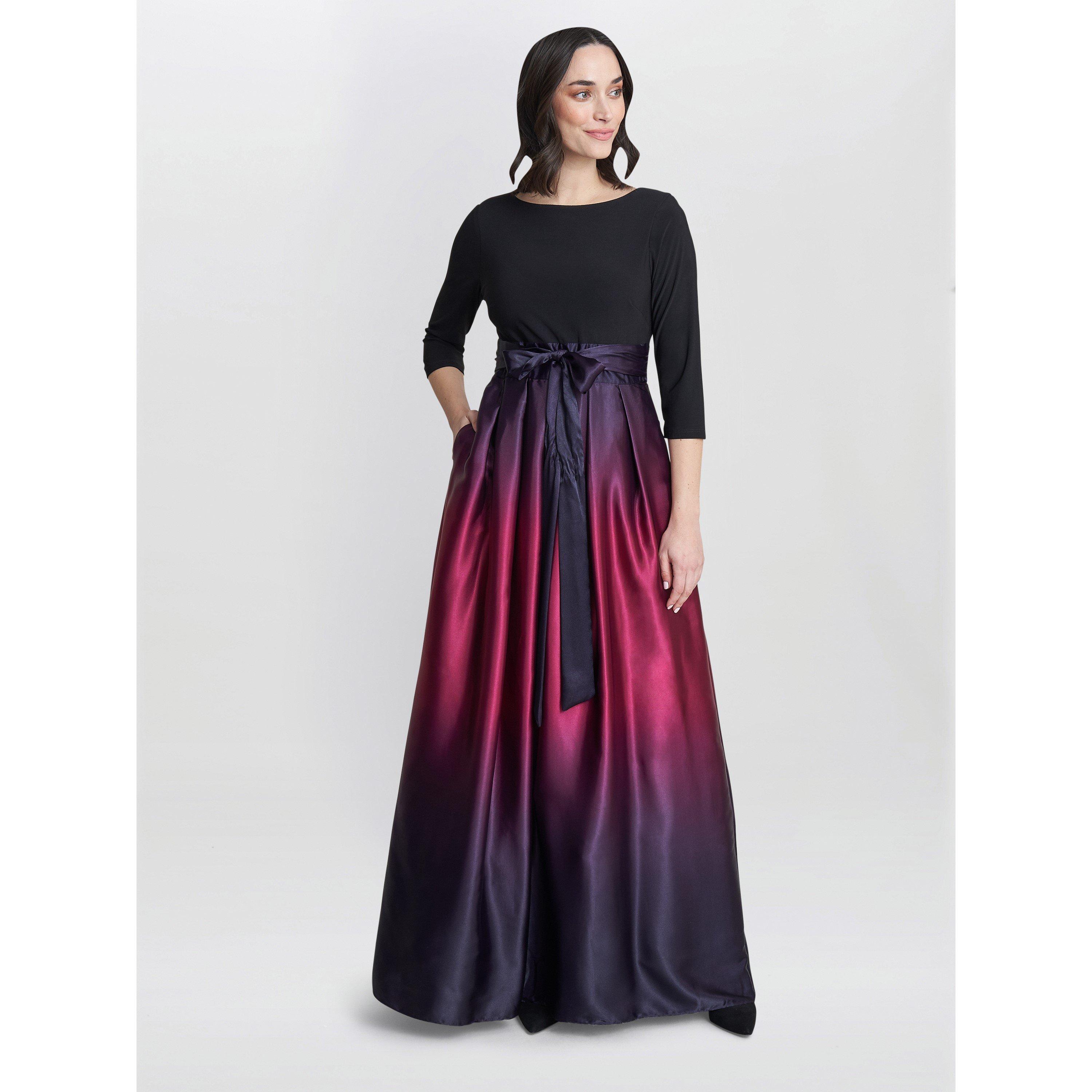 Fig - Gina Bacconi - Ingrid V Neck Back Satin Maxi Dress - 3