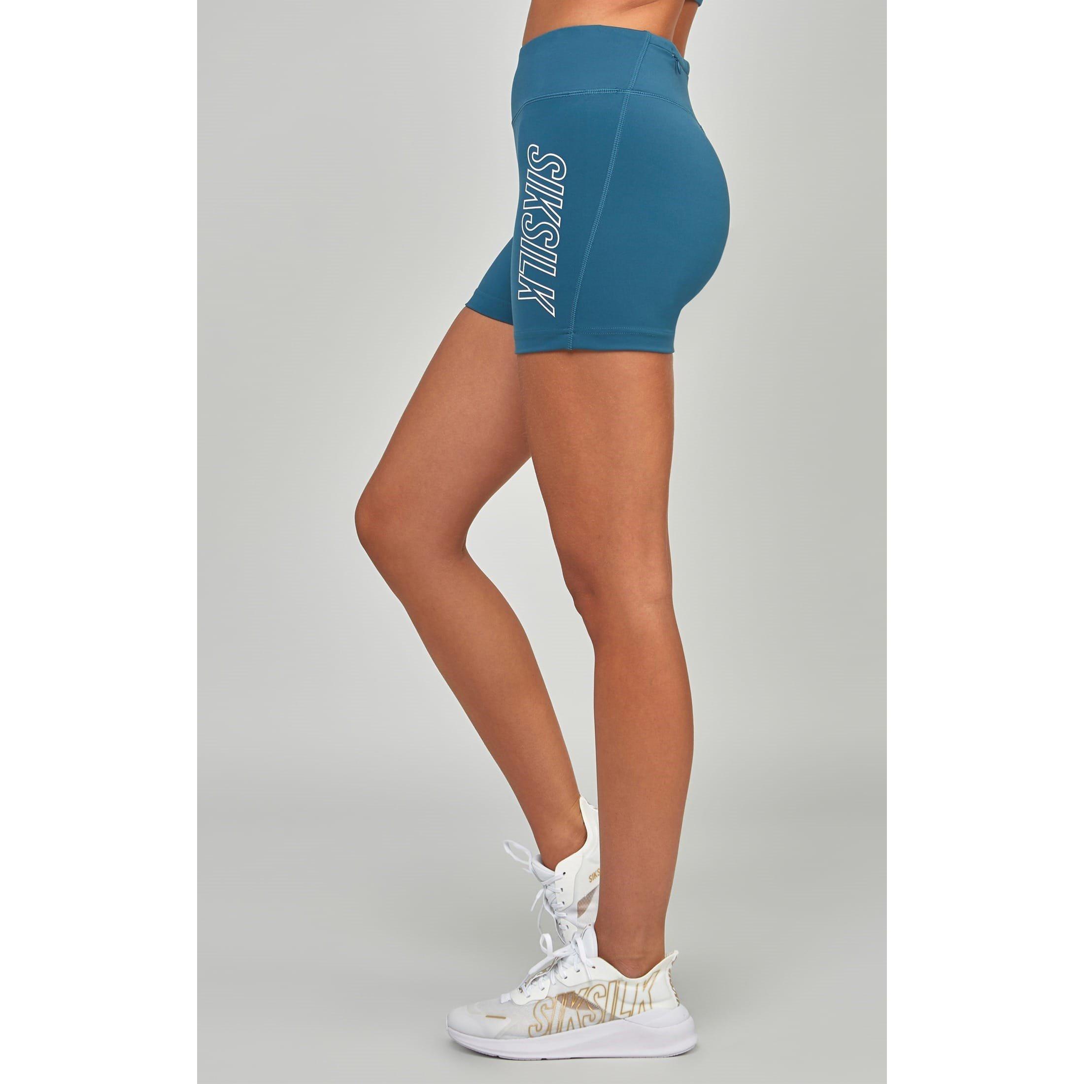 Teal - SikSilk - Sports Essentials Booty Shorts - 2