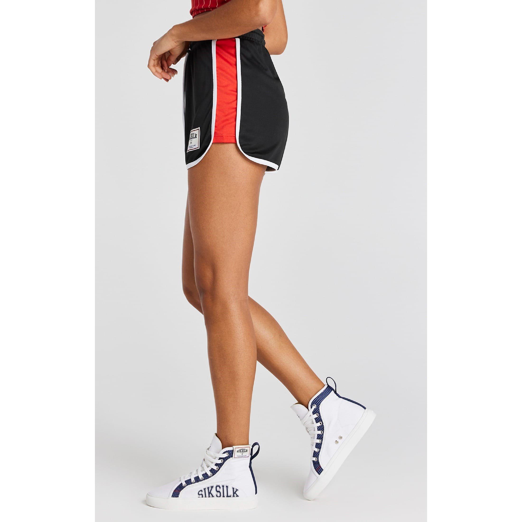 Black - SikSilk - Panelled Runner Shorts - 2