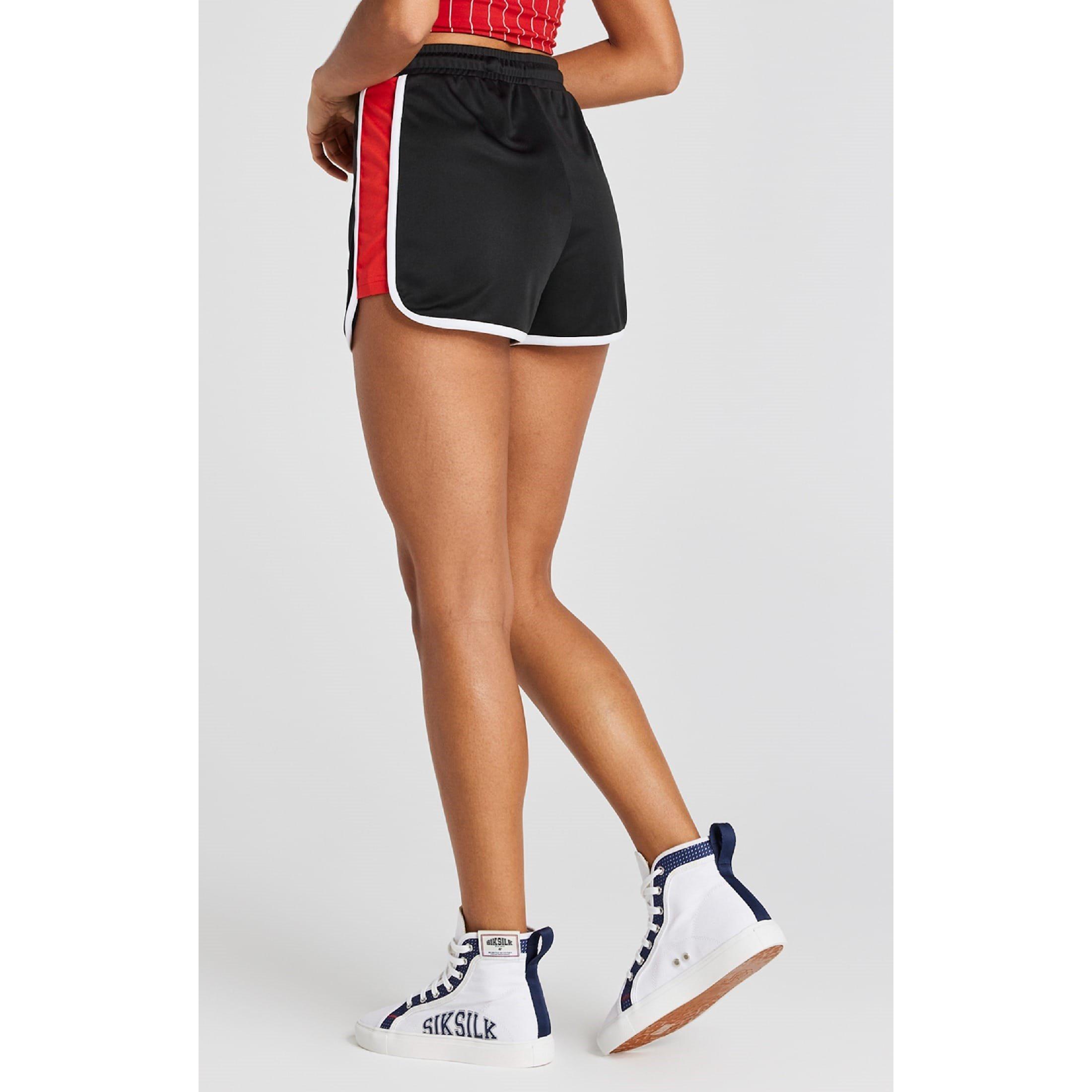 Black - SikSilk - Panelled Runner Shorts - 4