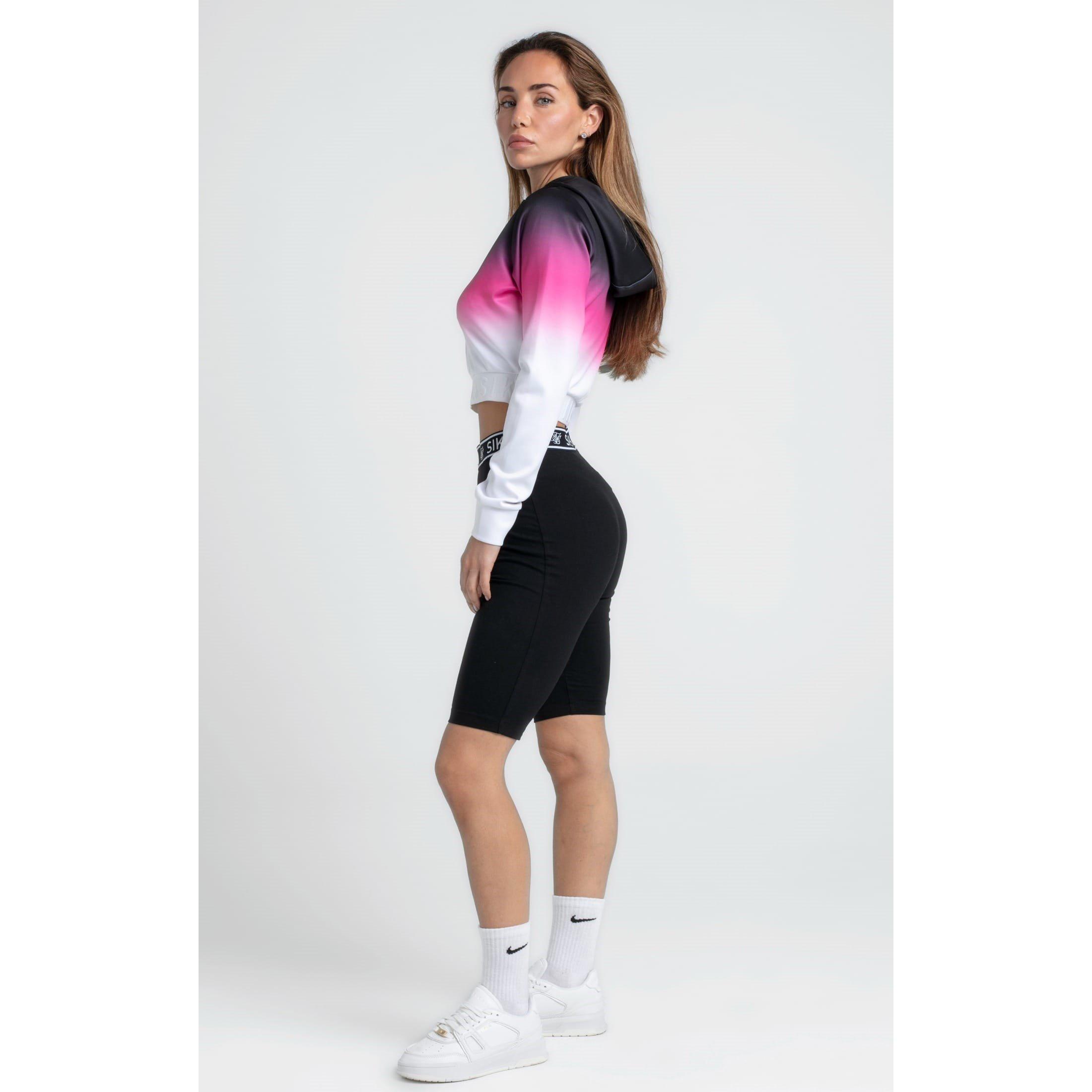 Black - SikSilk - Fade Cropped Hoodie - 4