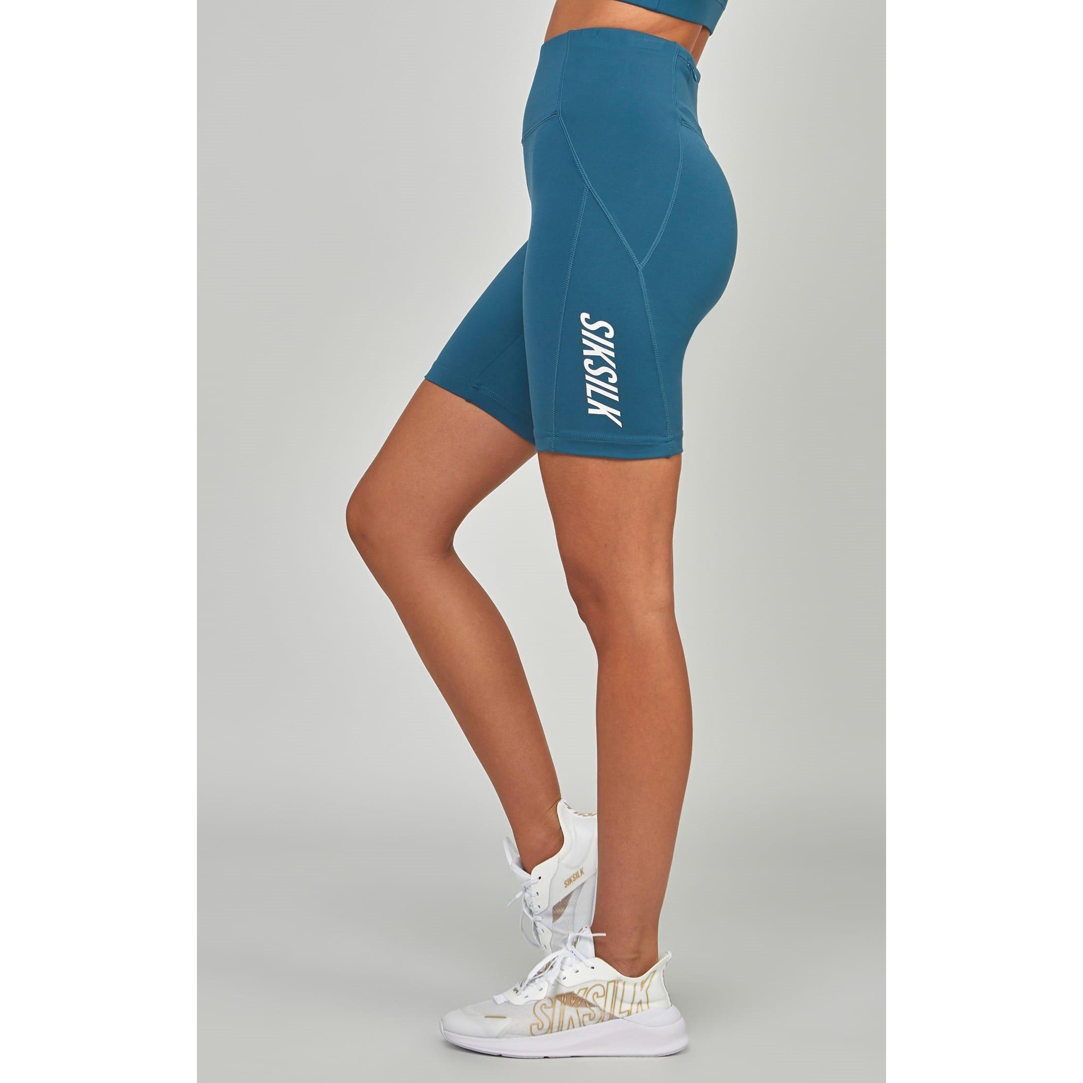 Teal - SikSilk - Sports Essentials Cycling Shorts - 2