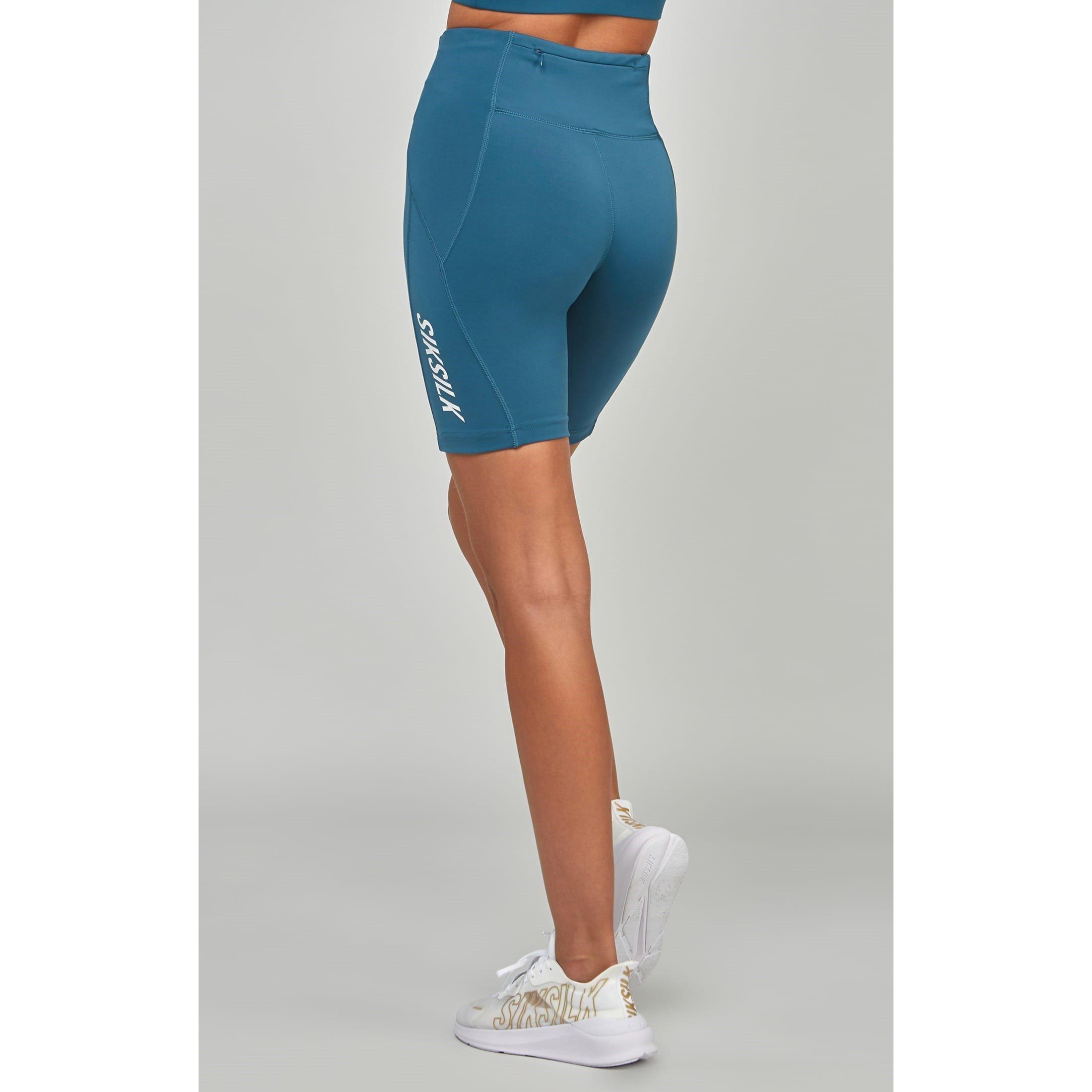 Teal - SikSilk - Sports Essentials Cycling Shorts - 4