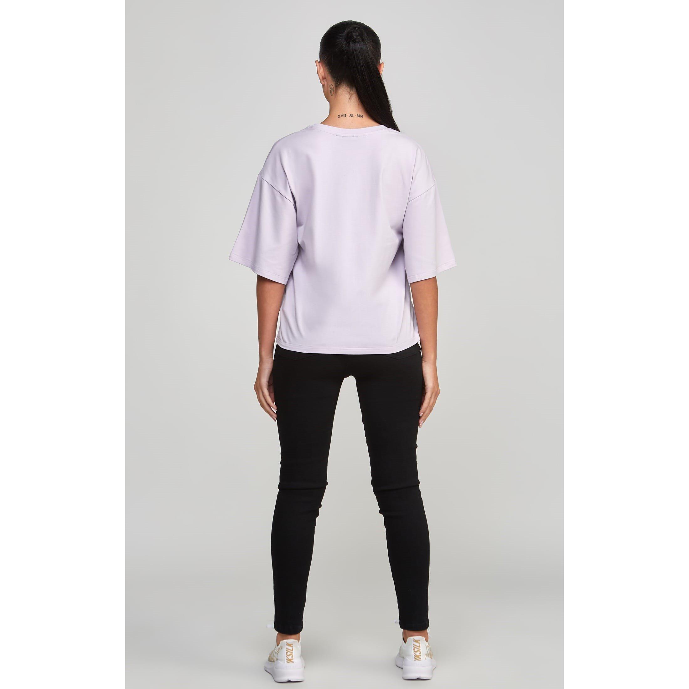 Purple - SikSilk - Varsity Logo Cropped T-Shirt - 5