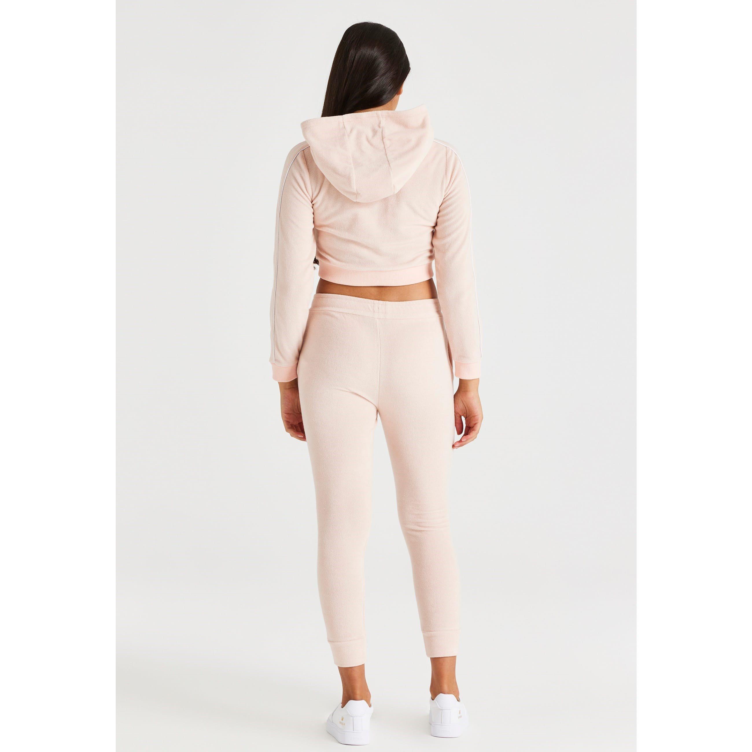Pink - SikSilk - Signature Towelling Cropped Hoodie - 5