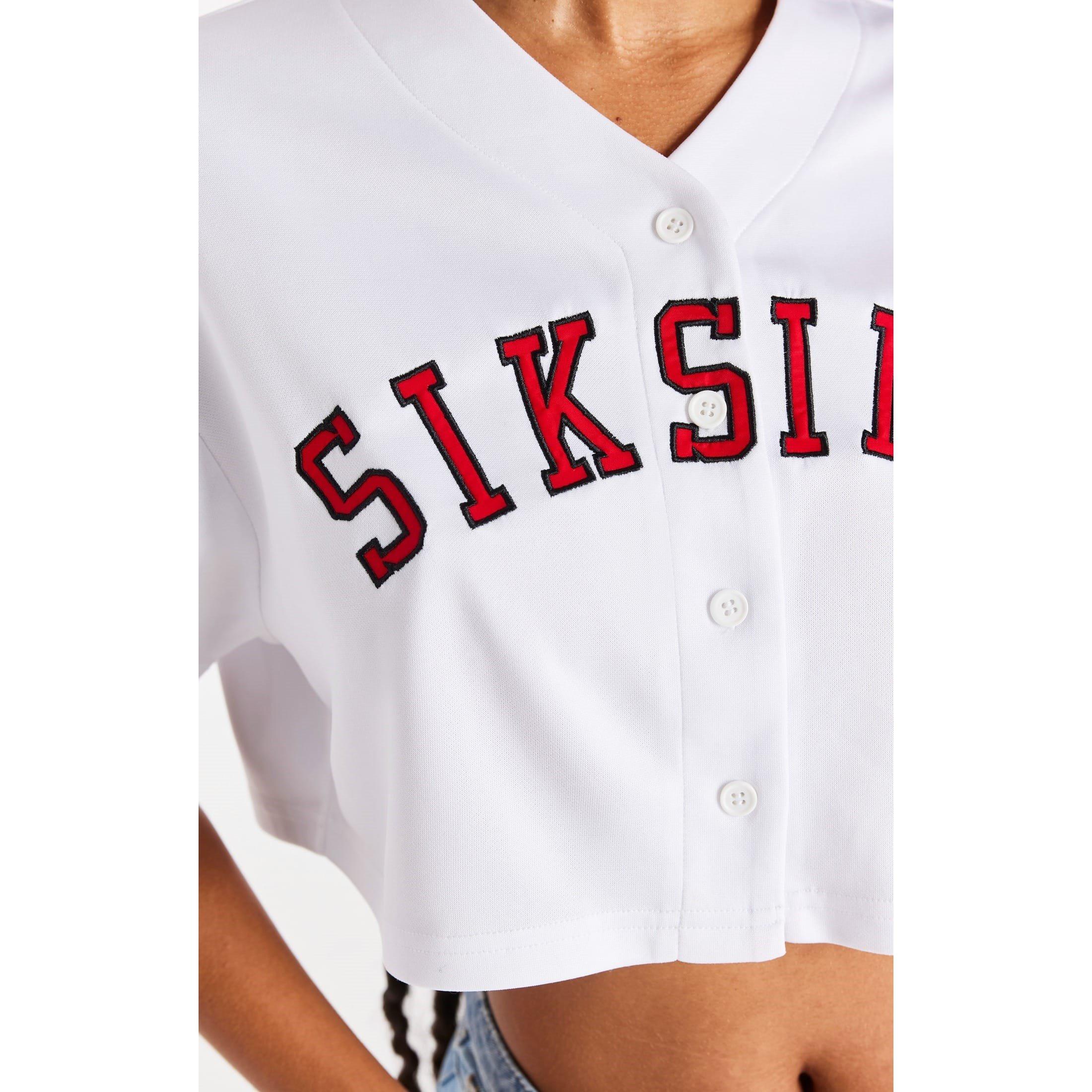 White - SikSilk - Baseball Cropped Jersey - 2