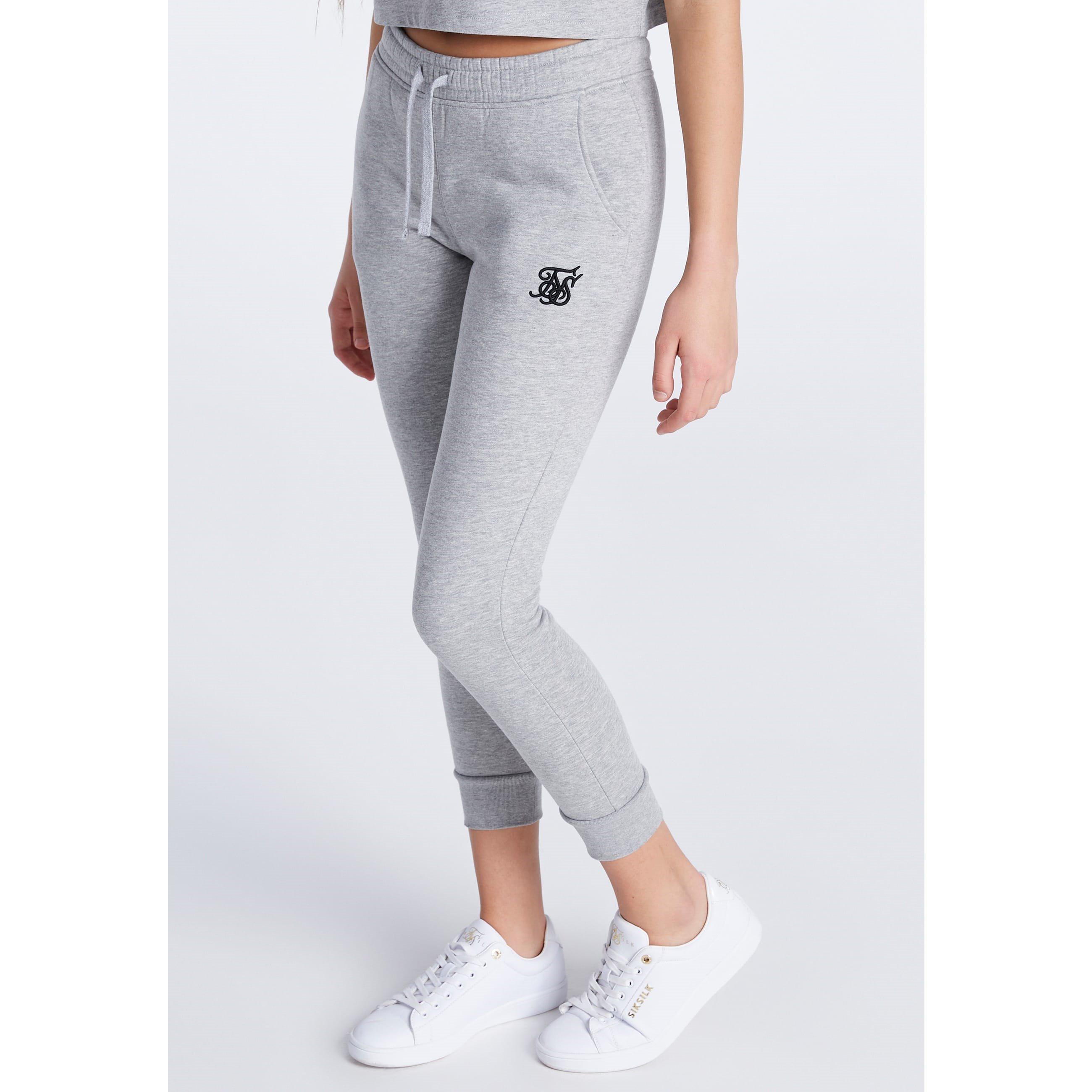 Grey Marl - SikSilk - Essentials Cuffed Joggers - 1