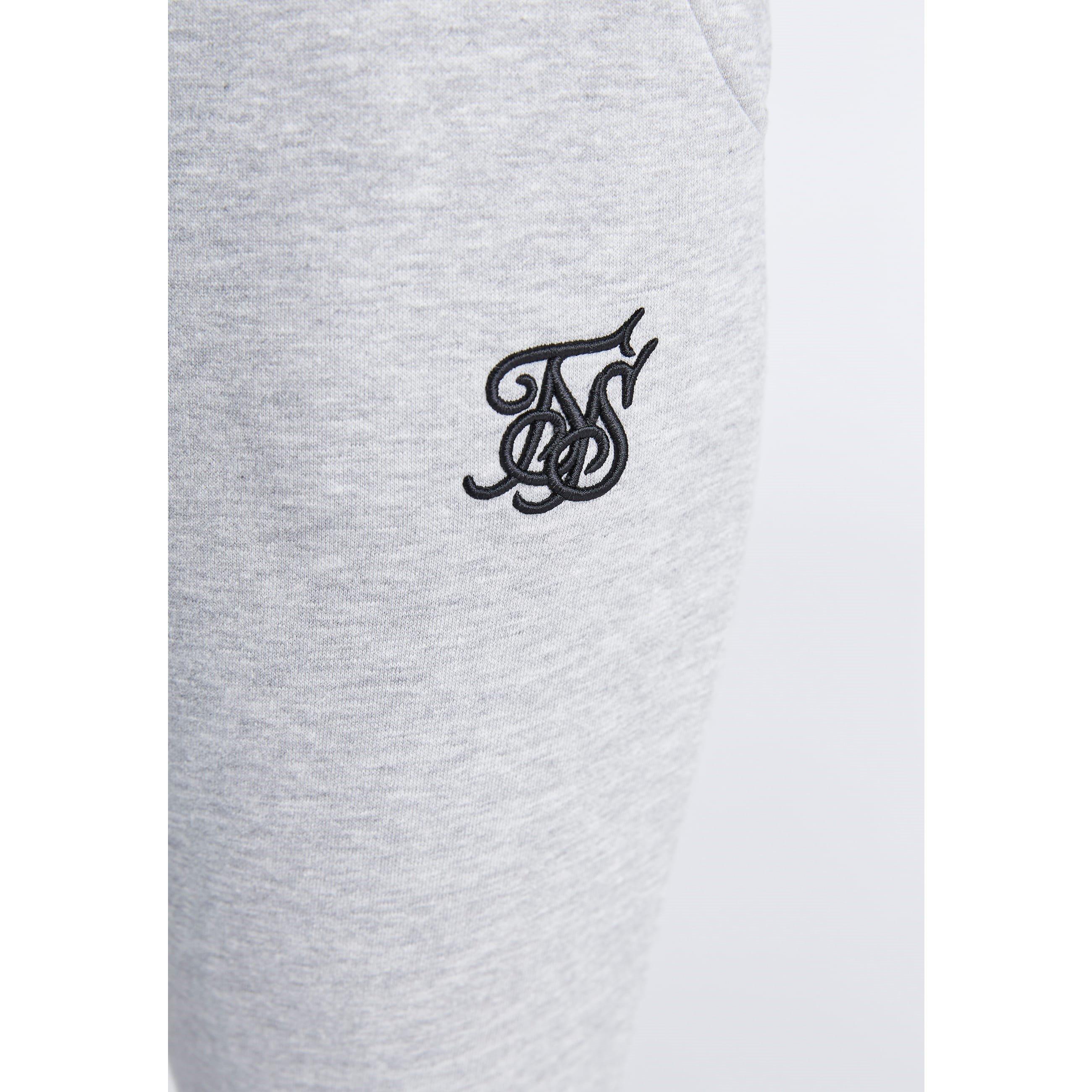 Grey Marl - SikSilk - Essentials Cuffed Joggers - 3