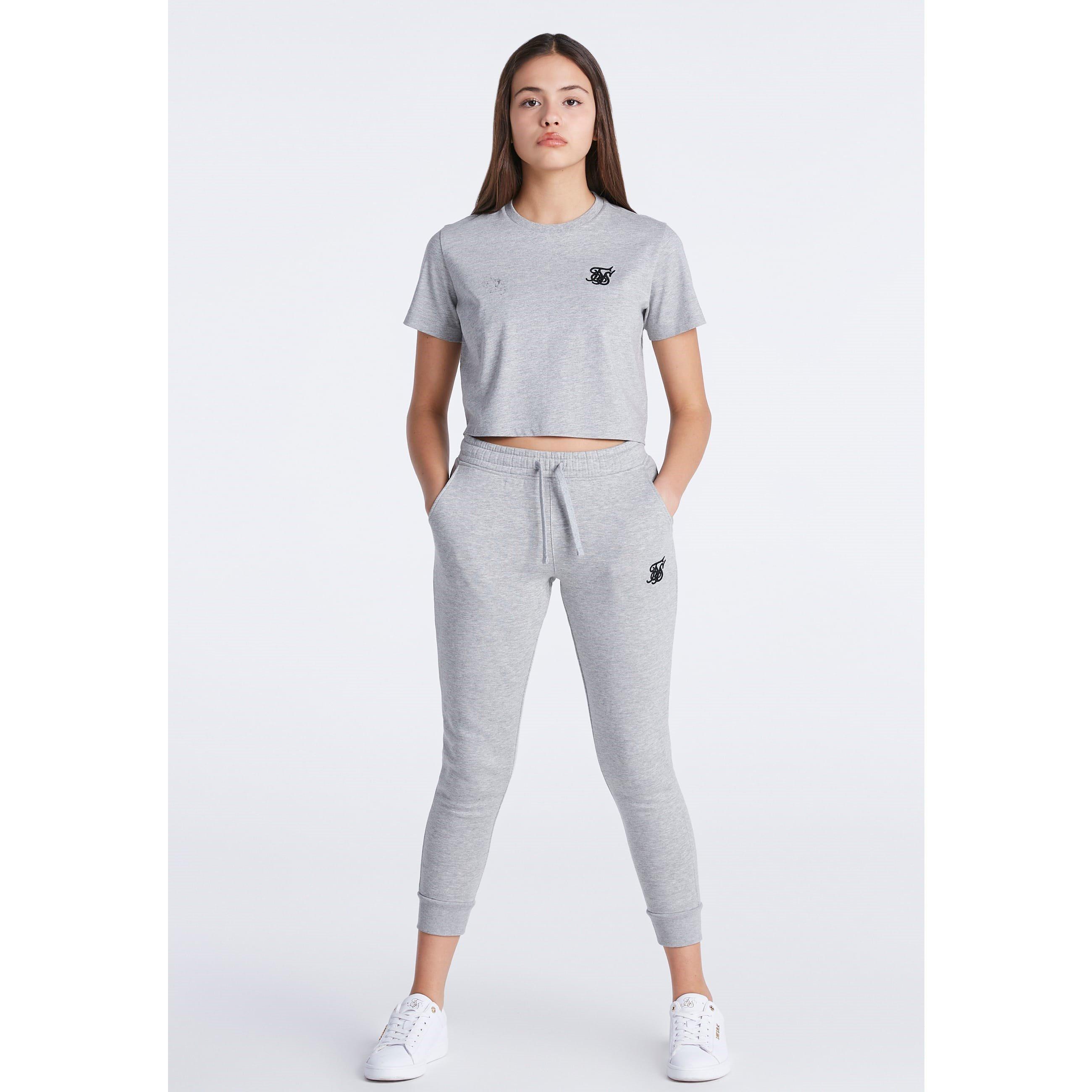 Grey Marl - SikSilk - Essentials Cuffed Joggers - 4