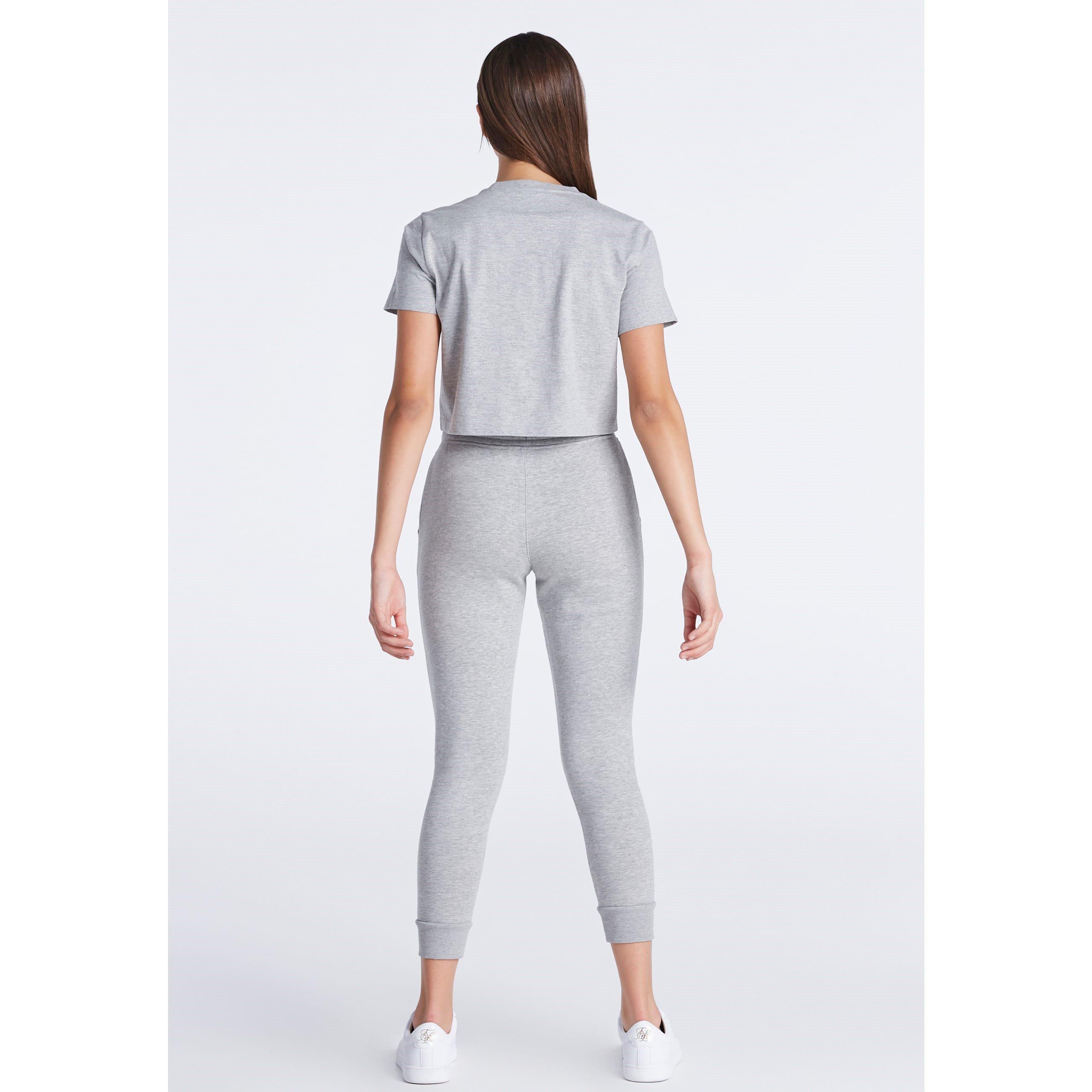 Grey Marl - SikSilk - Essentials Cuffed Joggers - 5