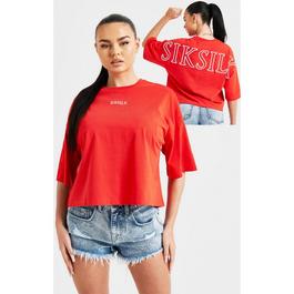 SikSilk Branded Cropped T-Shirt