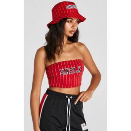 SikSilk Pinstripe Bandeau Top