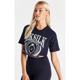 SikSilk Varsity Cropped T-Shirt
