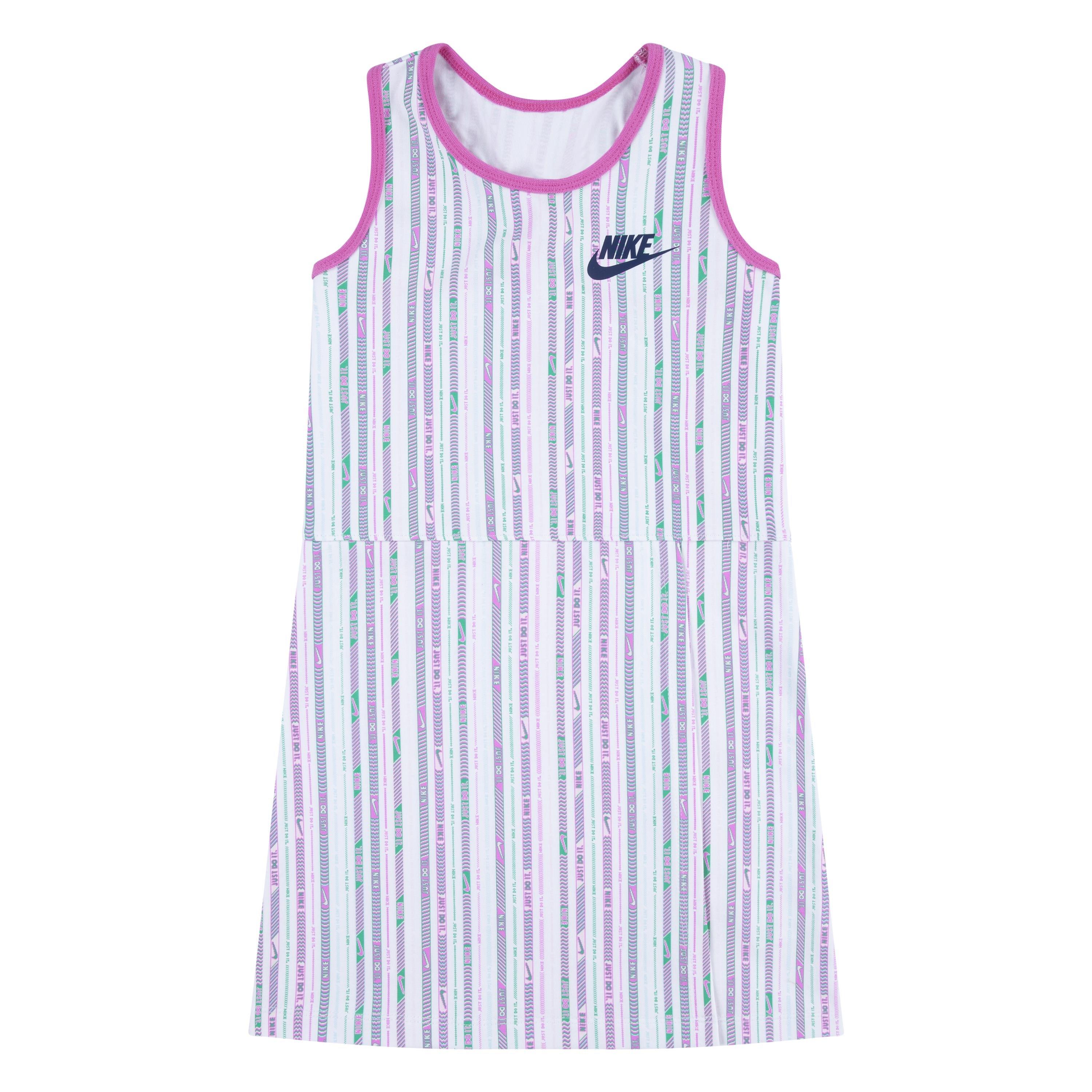 White - Nike - Kids' Happy Camper Aop Long Maxi Dress - 1