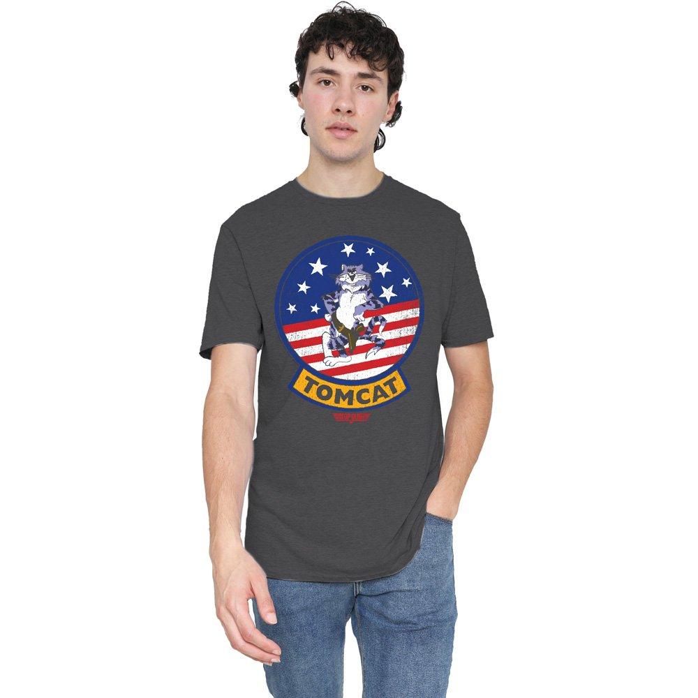 Grey - Top Gun - Top Gun Tomcat Sigil T-Shirt Charcoal - 1