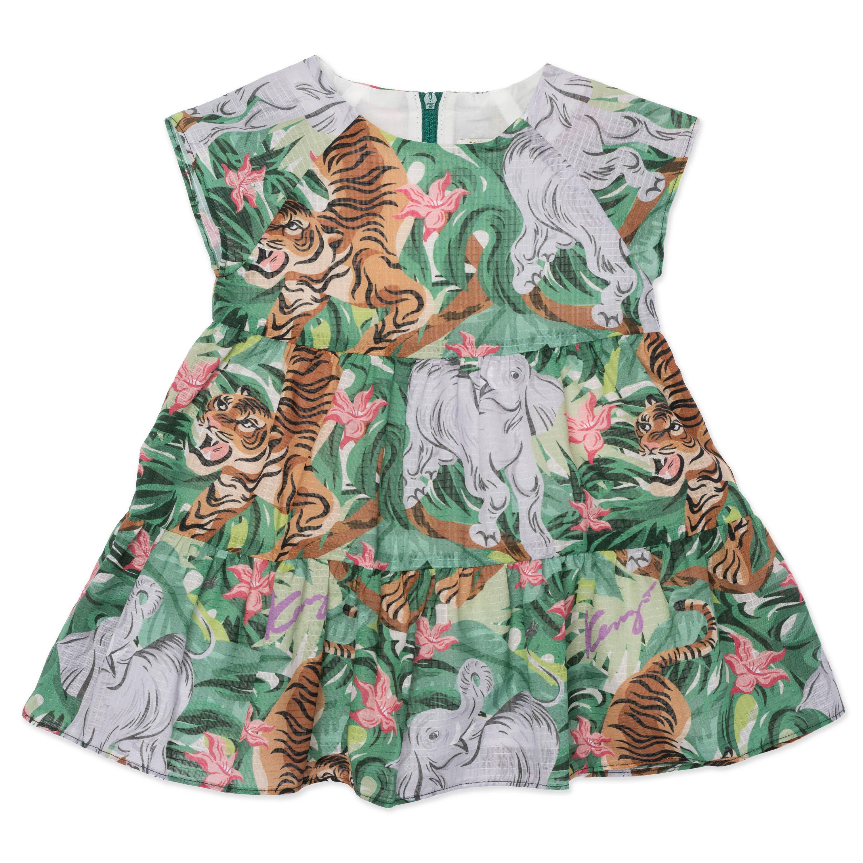 Forest Green - Kenzo - Kids' Jungle Mini Dress - 1