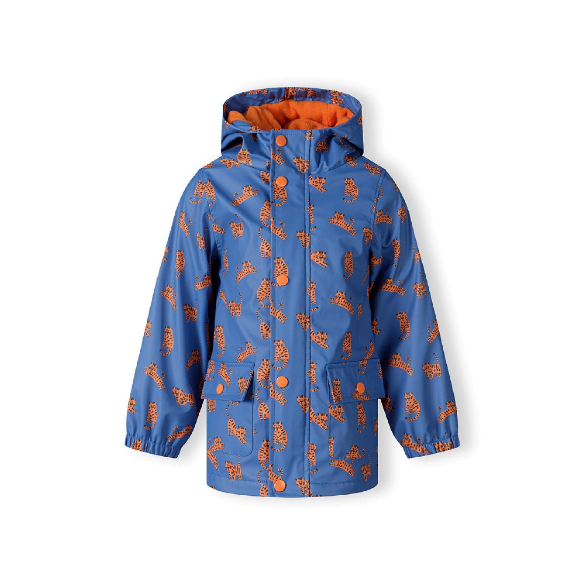 Royal Blue - Minoti - Boys rain jacket printed cobalt blue - 1