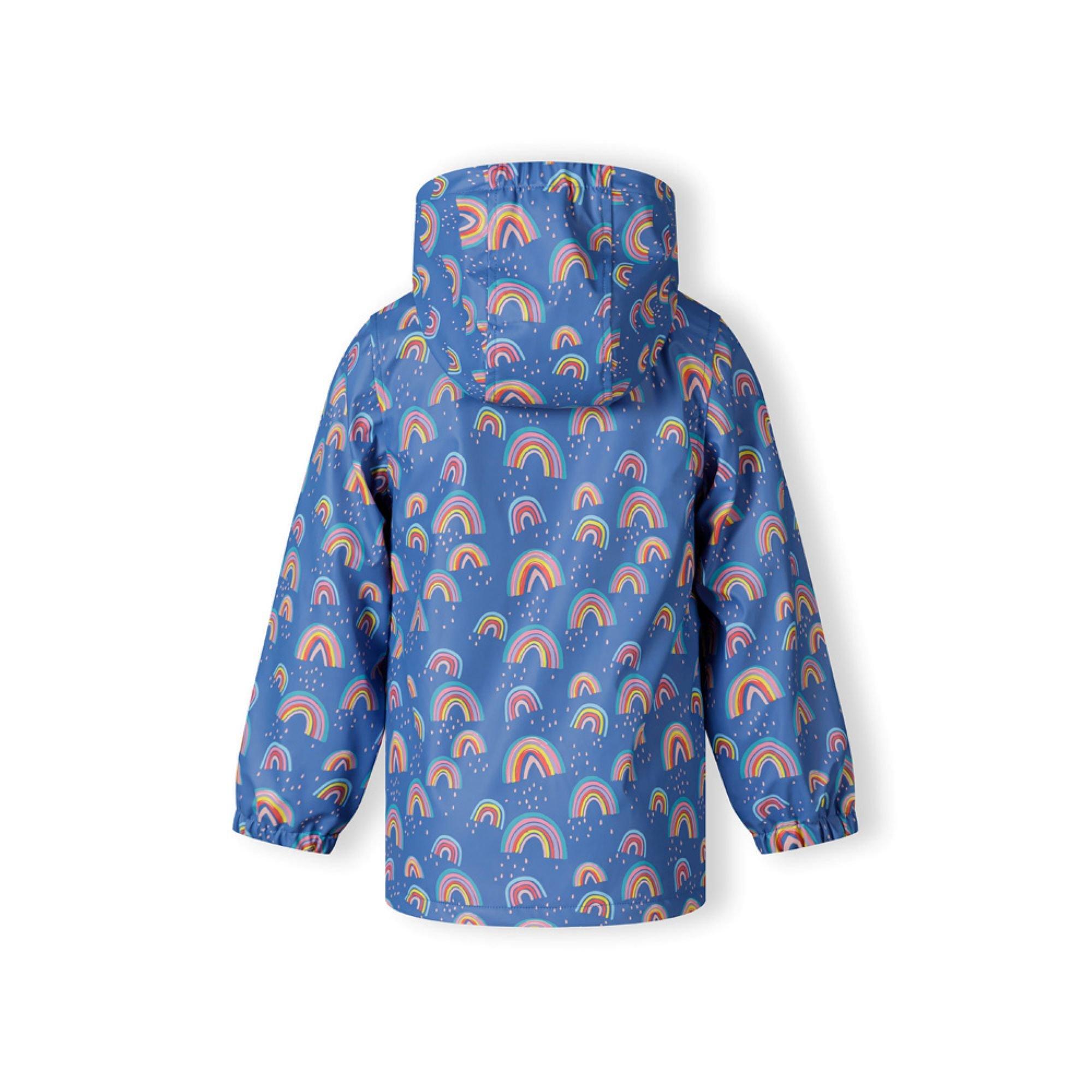 Royal Blue - Minoti - Girls rain jacket printed cobalt blue - 3