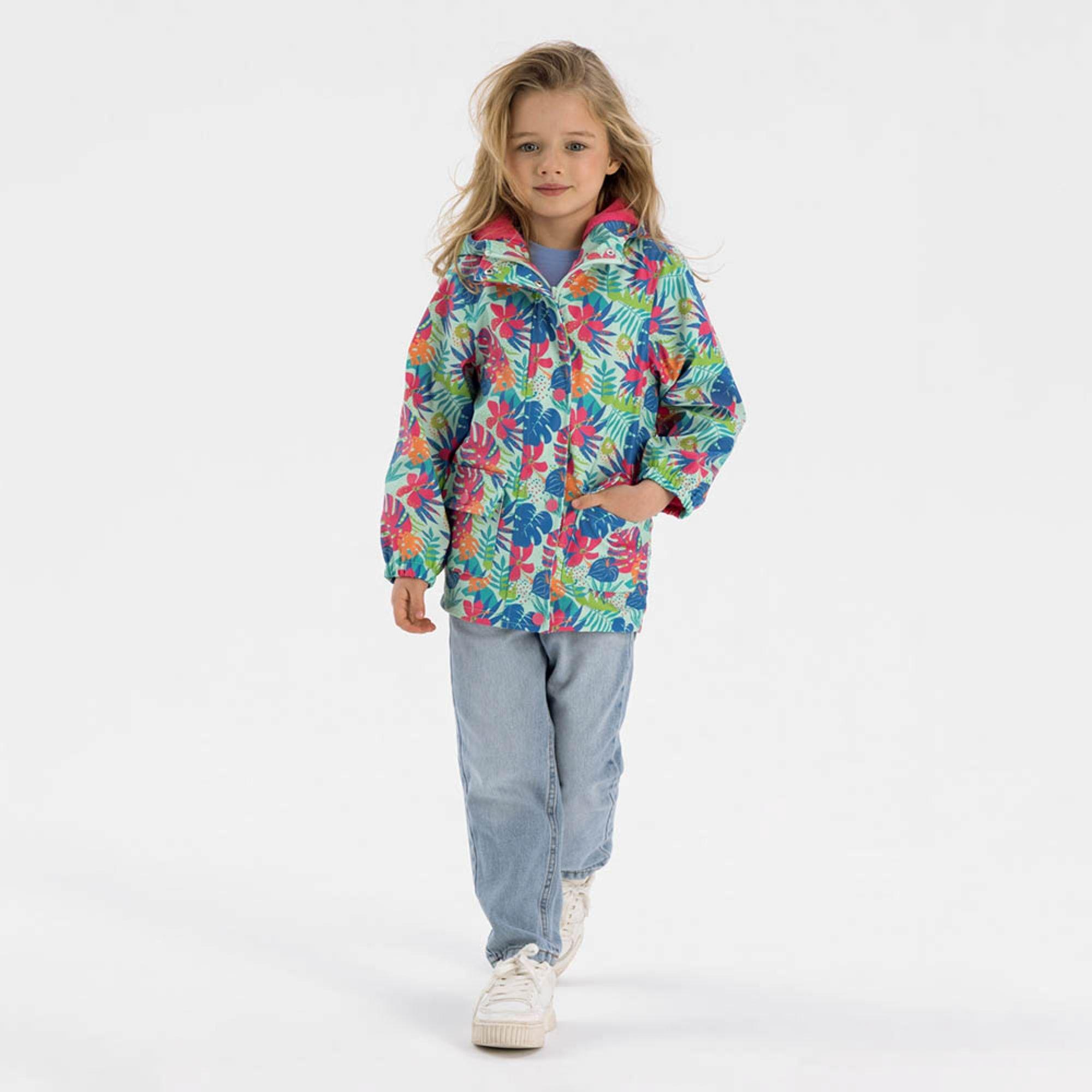 Mint - Minoti - Girls rain jacket printed mint - 2