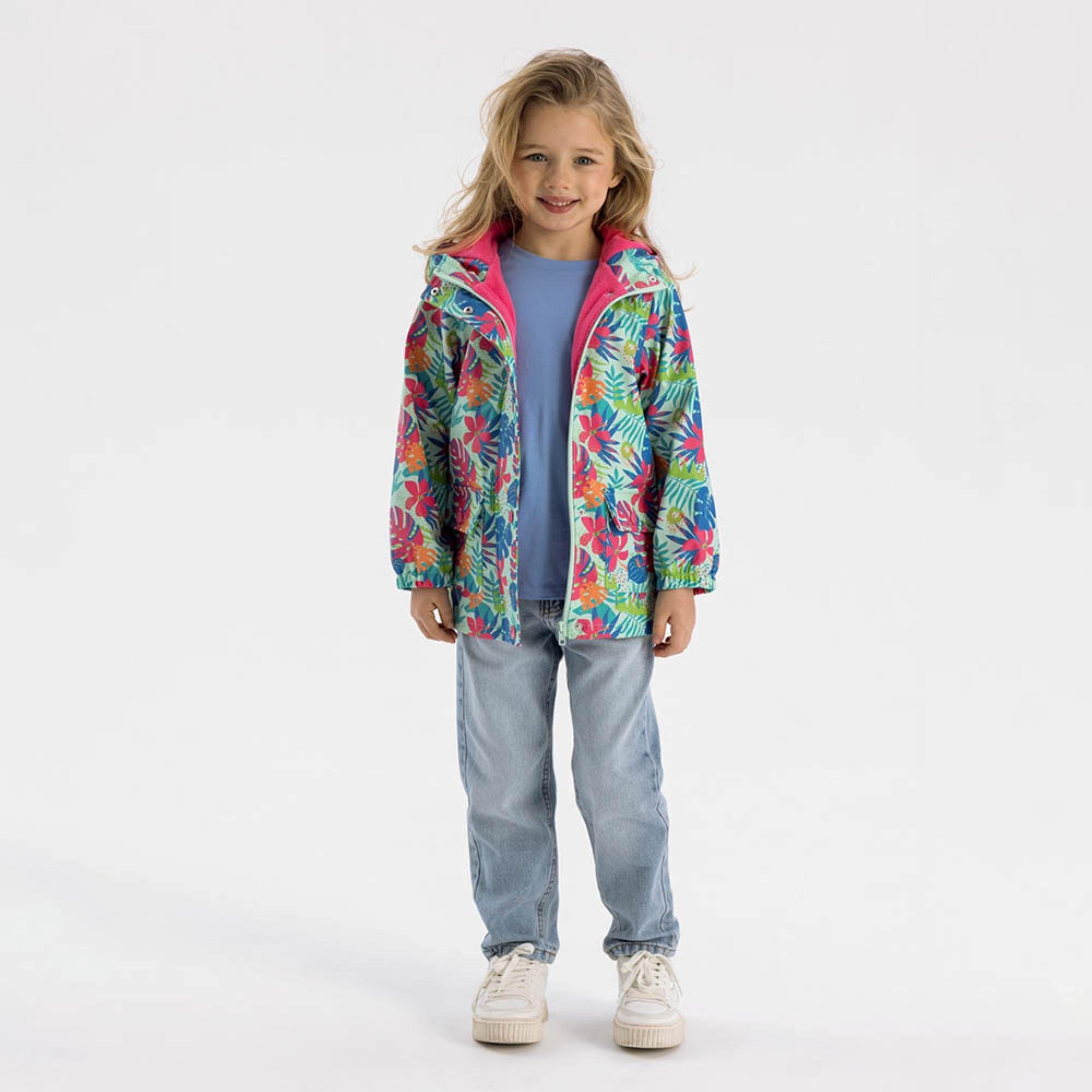 Mint - Minoti - Girls rain jacket printed mint - 3