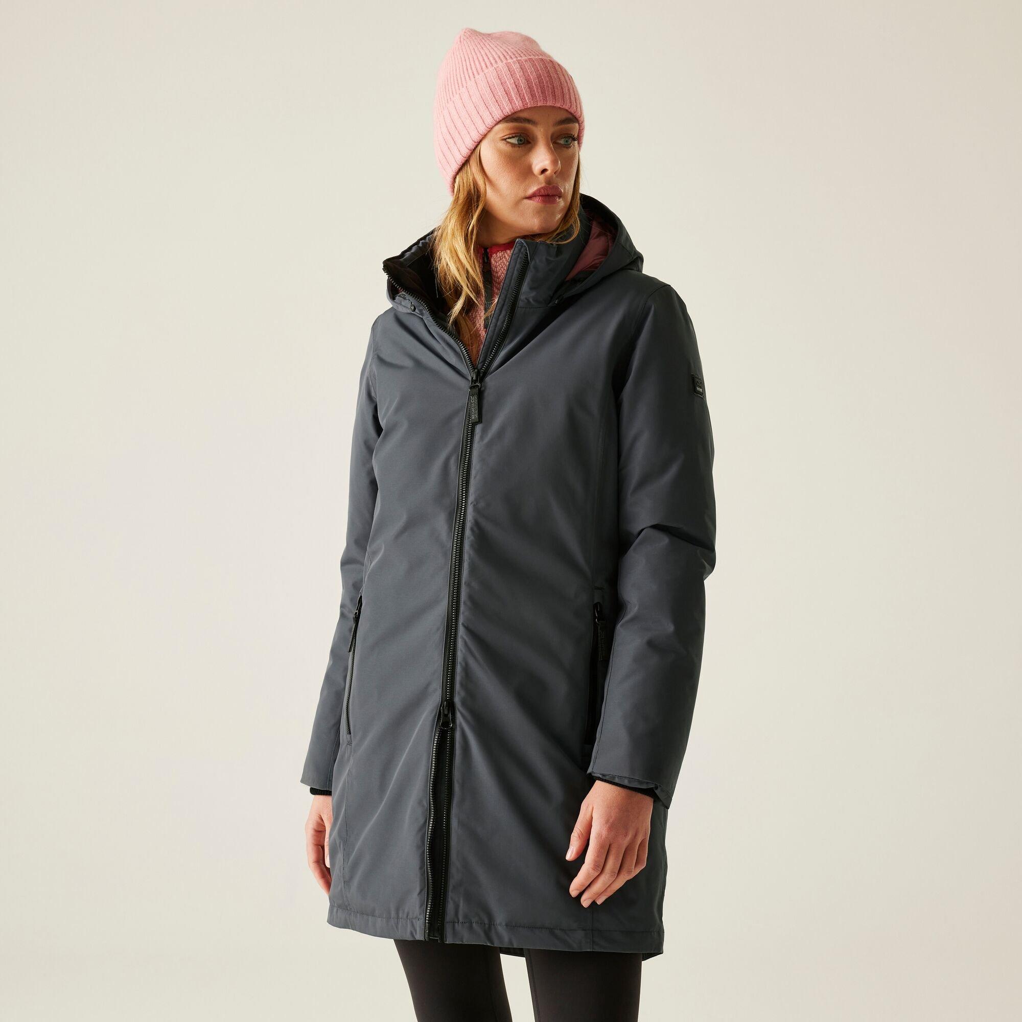Regatta Women's Marron Long Length Insulated Waterproof Jacket - Grey - 18