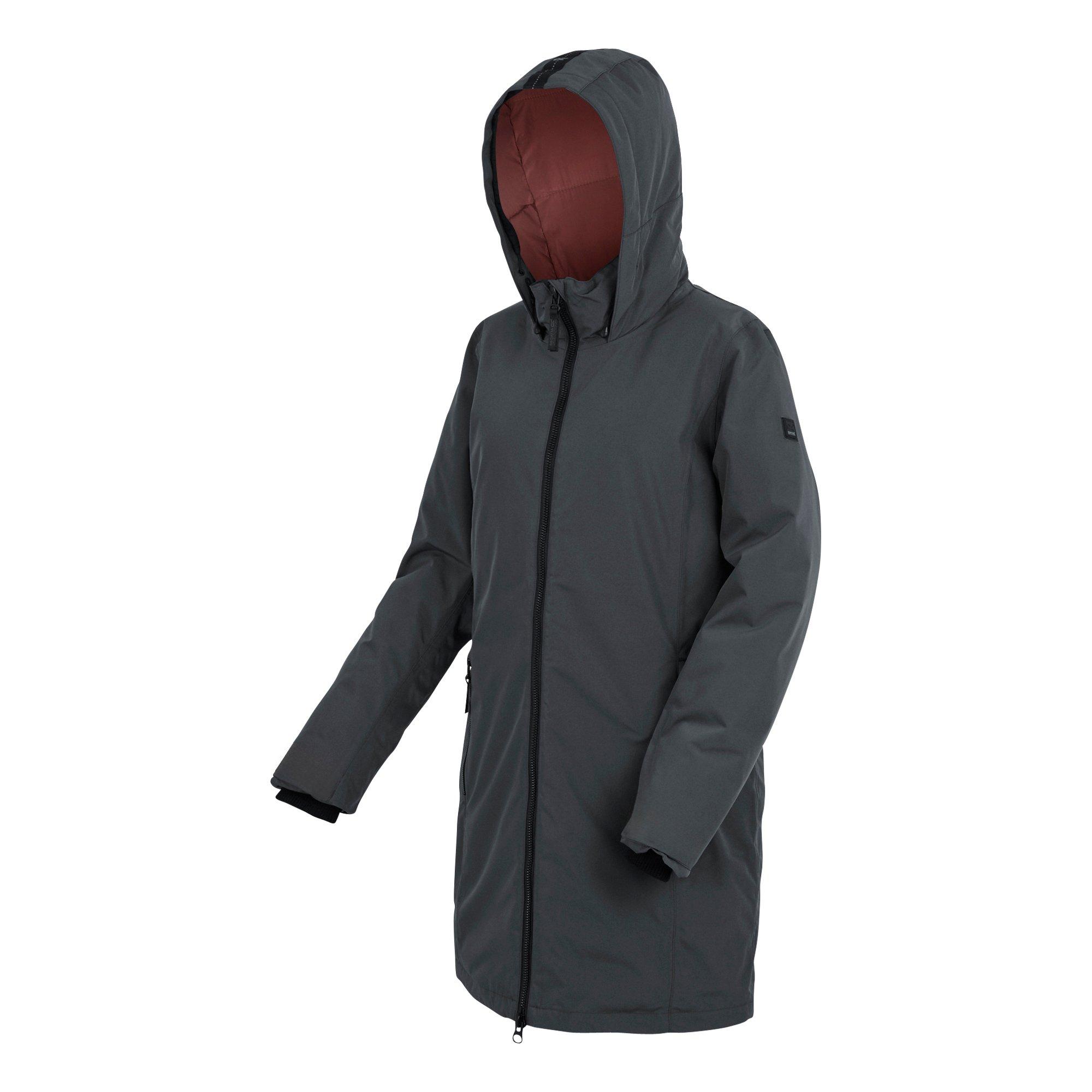 Grey - Regatta - Women's Marron Long Length Insulated Waterproof Jacket - 12