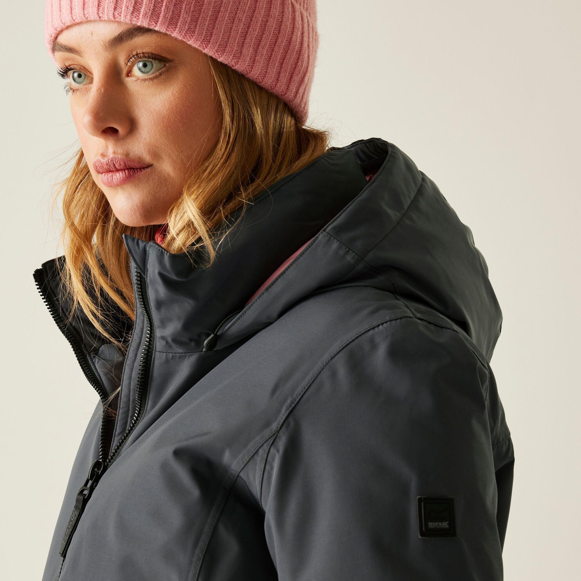 Grey - Regatta - Women's Marron Long Length Insulated Waterproof Jacket - 4