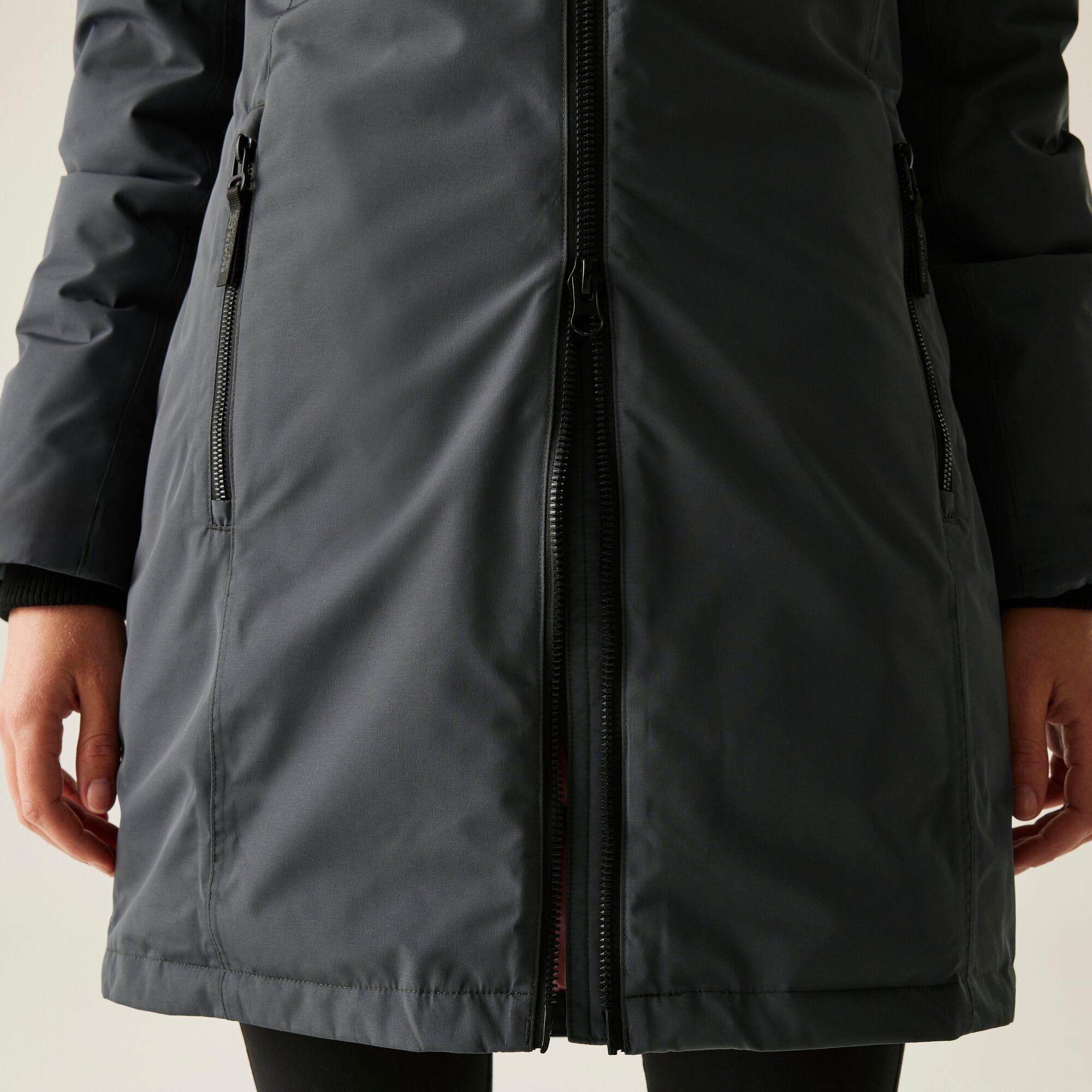Grey - Regatta - Women's Marron Long Length Insulated Waterproof Jacket - 8
