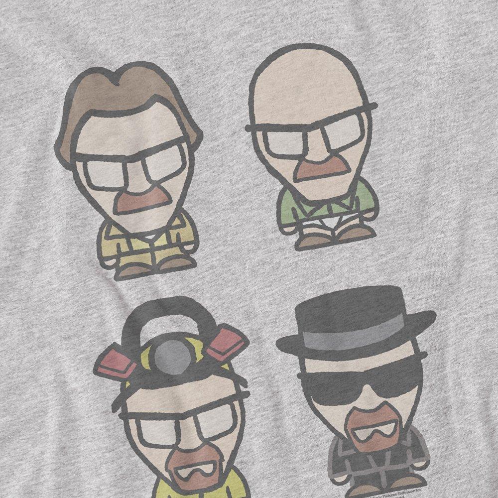 Grey - Breaking Bad - Breaking Bad Faces Of Walt T Shirt Athletic Heath - 2