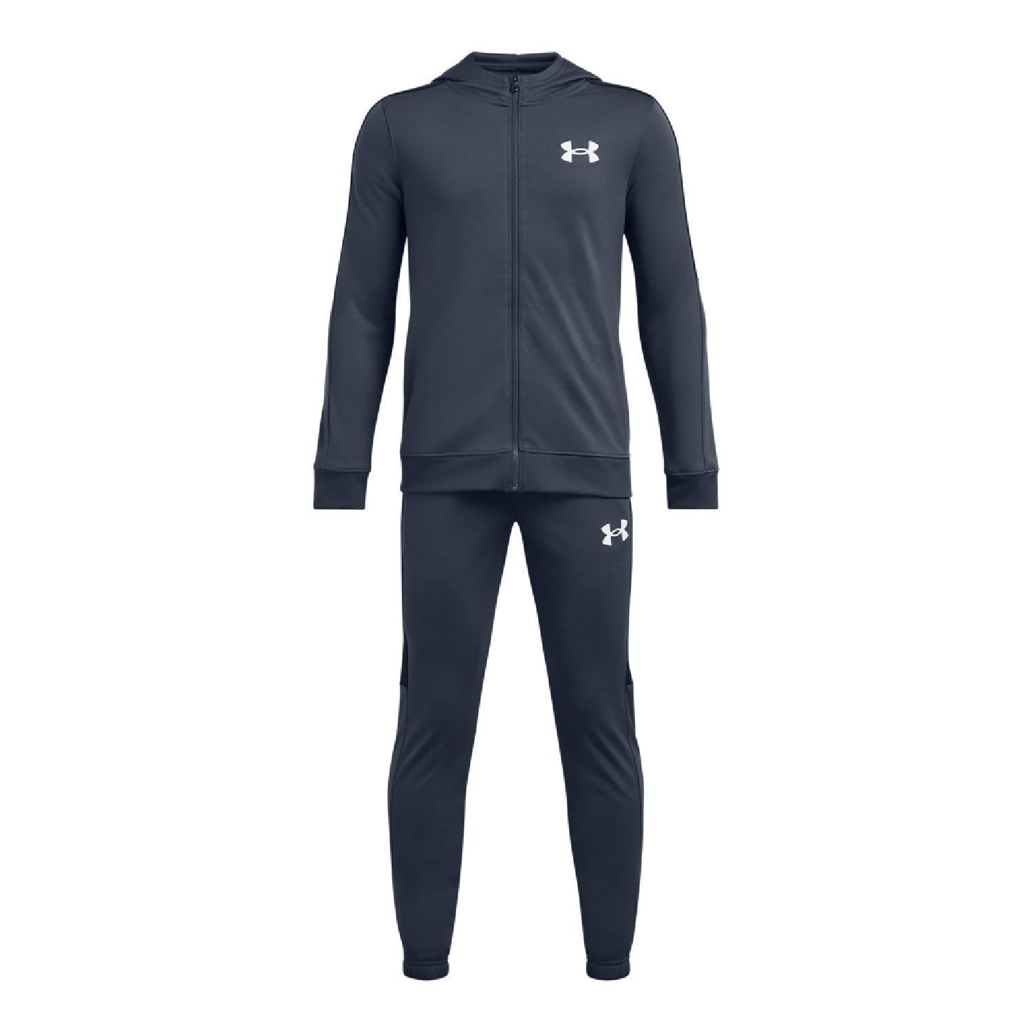 Grey - Under Armour - Knit Hooded Tracksuit - 1