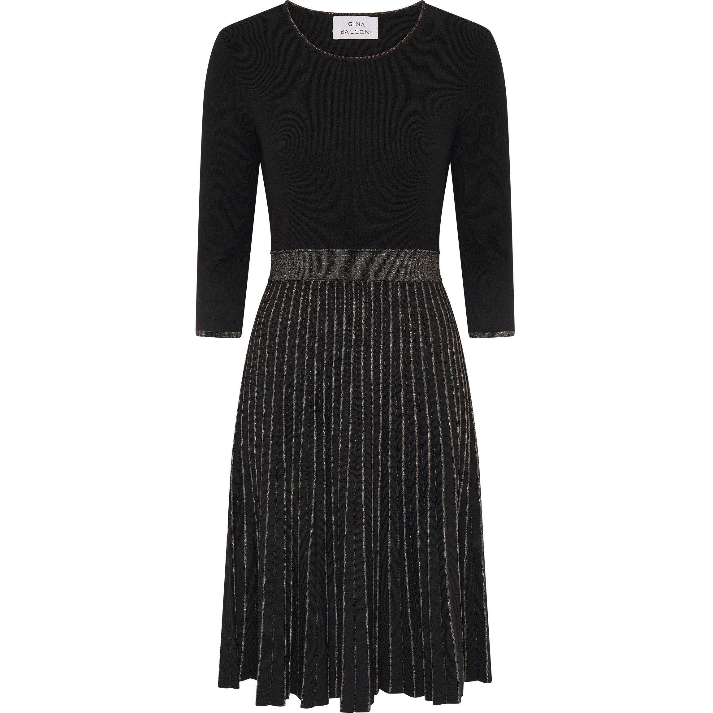 Gina Bacconi Women's Apple Pleated Midi Dress - Black - M
