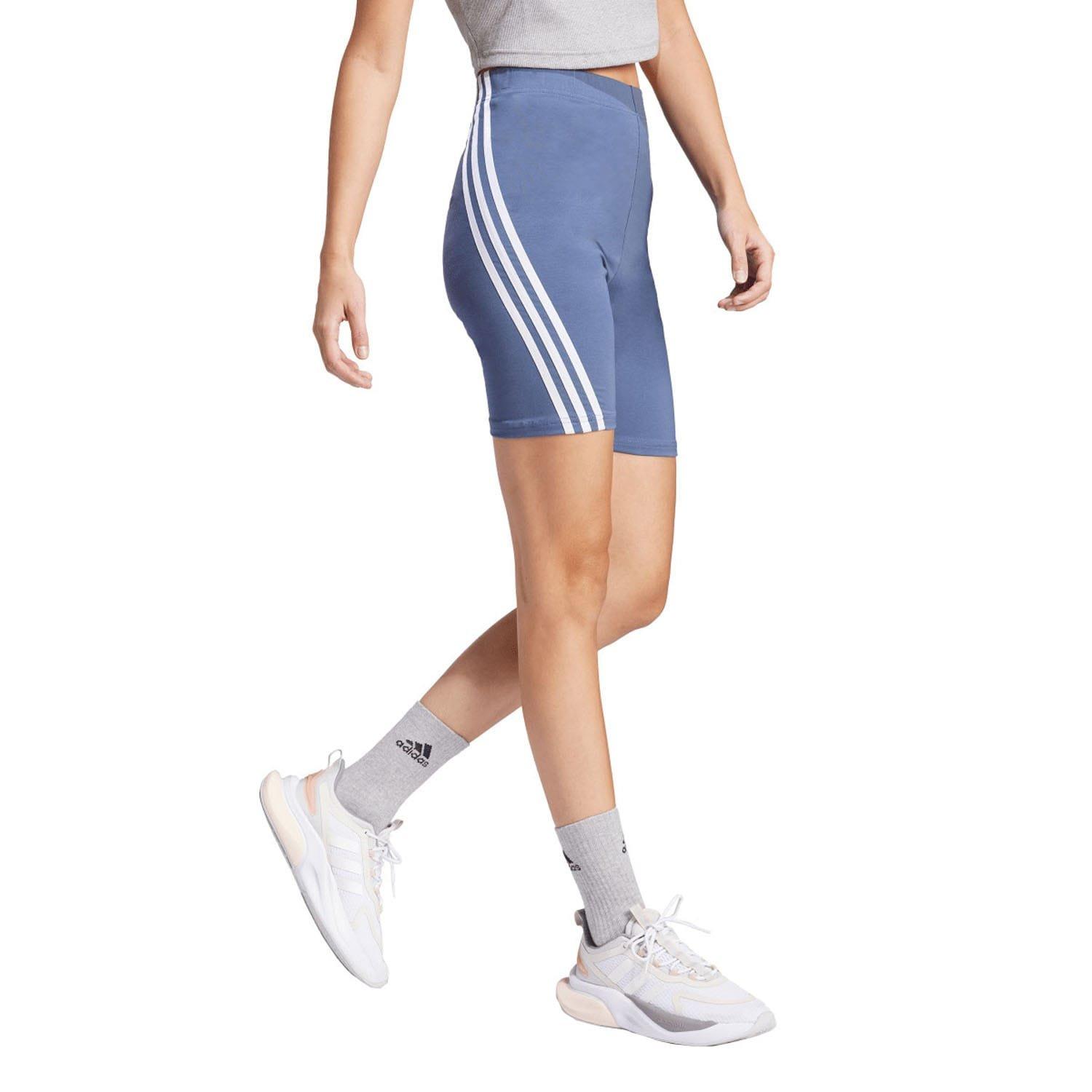 Blue - adidas - Future Icons 3-Stripes Bike Shorts - 4