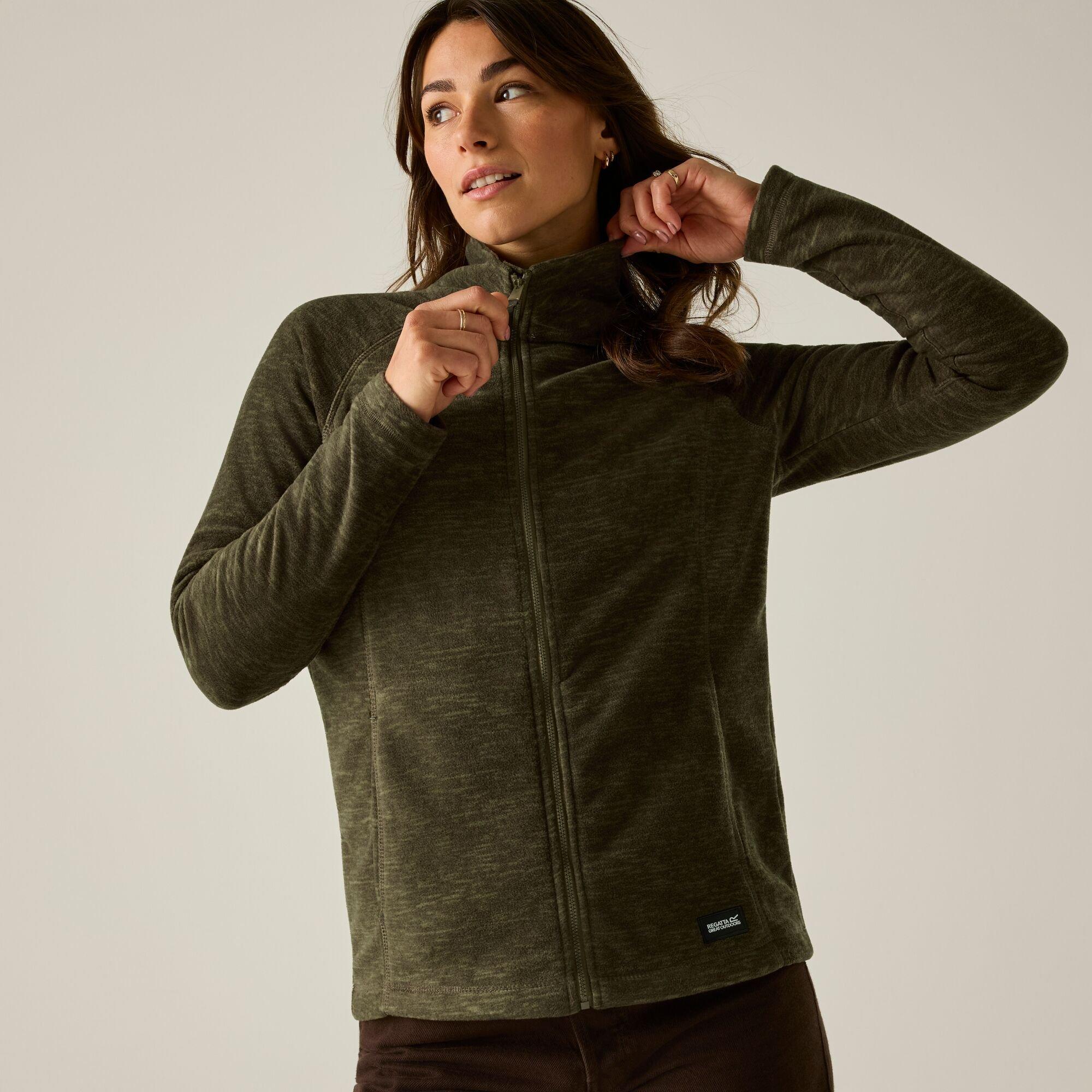 Regatta Women's Mayse Full Zip Fleece - Bark Green - 10