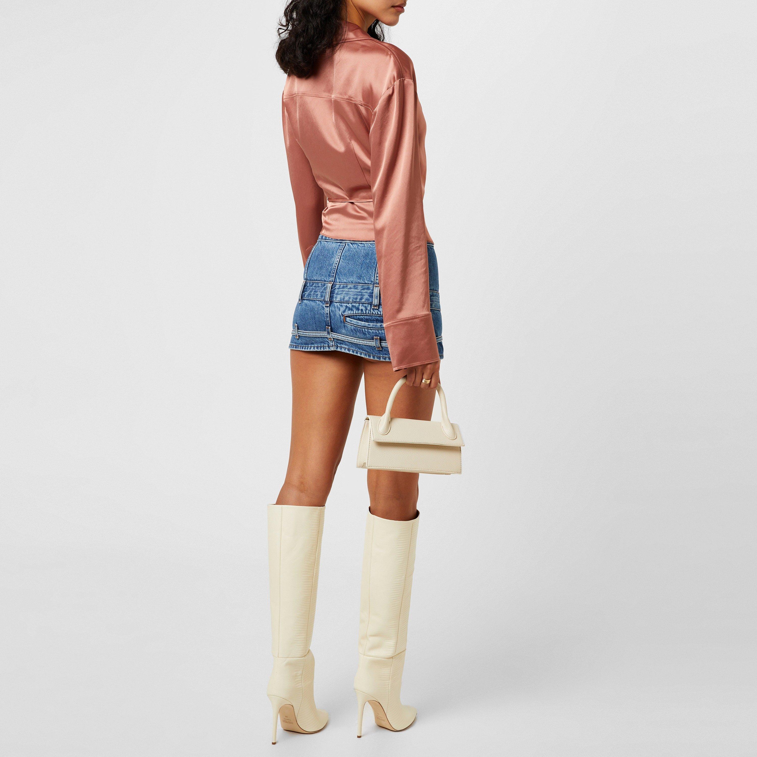 Brown Terra - Nanushka - Women's Merano Long-Sleeve Plain Shirt - 3