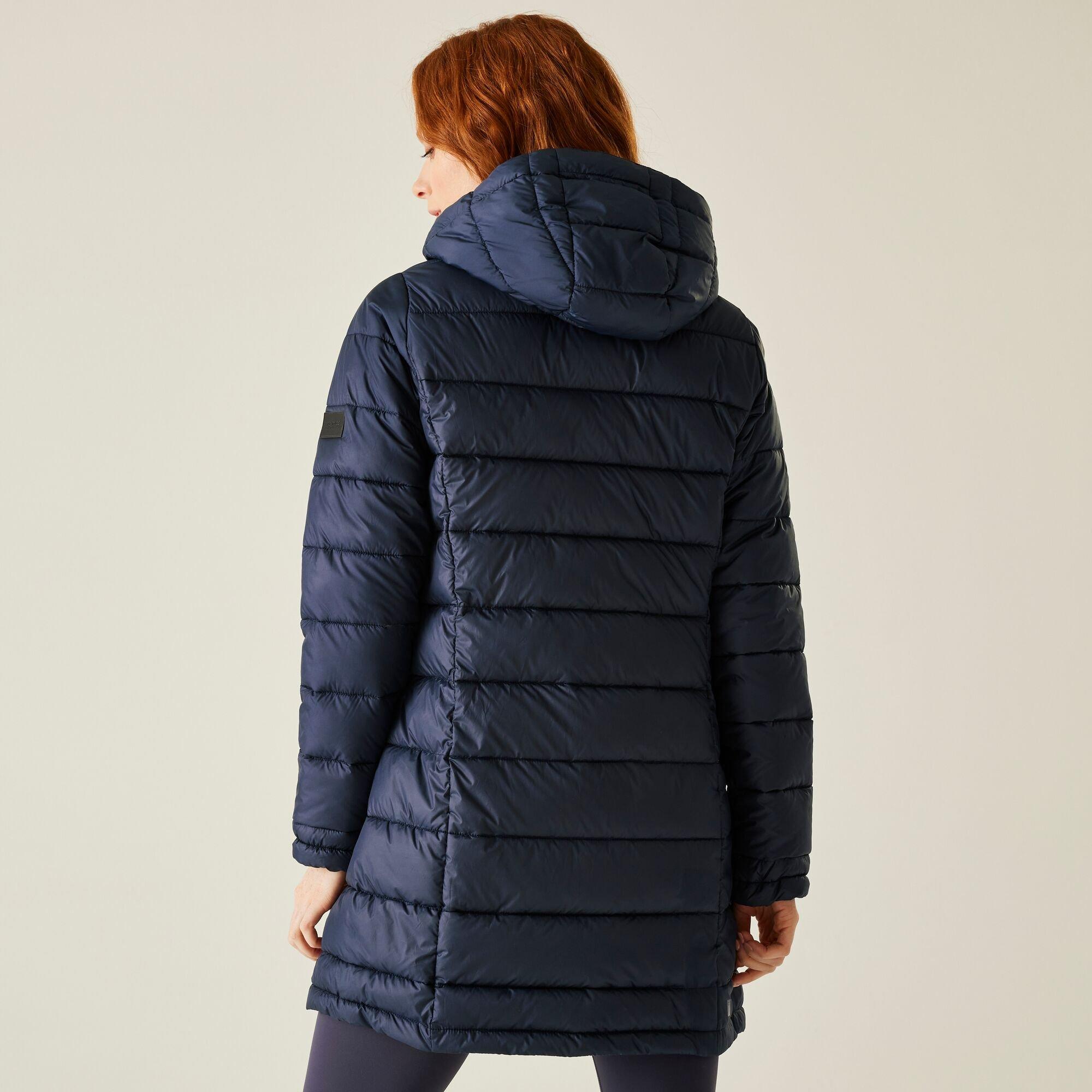 Navy Blue - Regatta - Women's Starler Detachable Hood Water-Resistant Quilted Jacket - 2