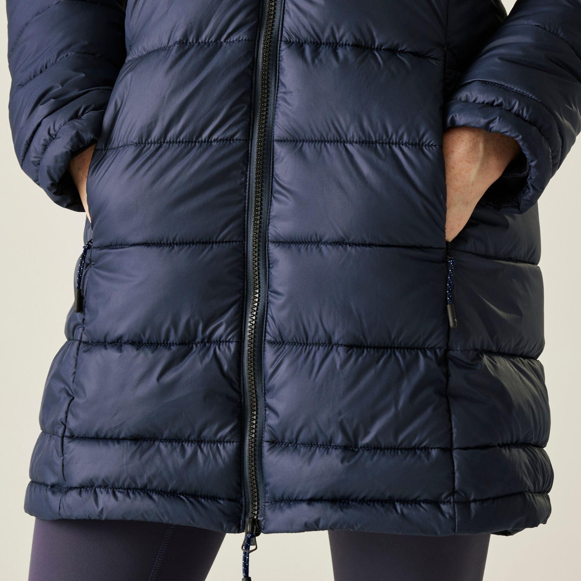 Navy Blue - Regatta - Women's Starler Detachable Hood Water-Resistant Quilted Jacket - 4