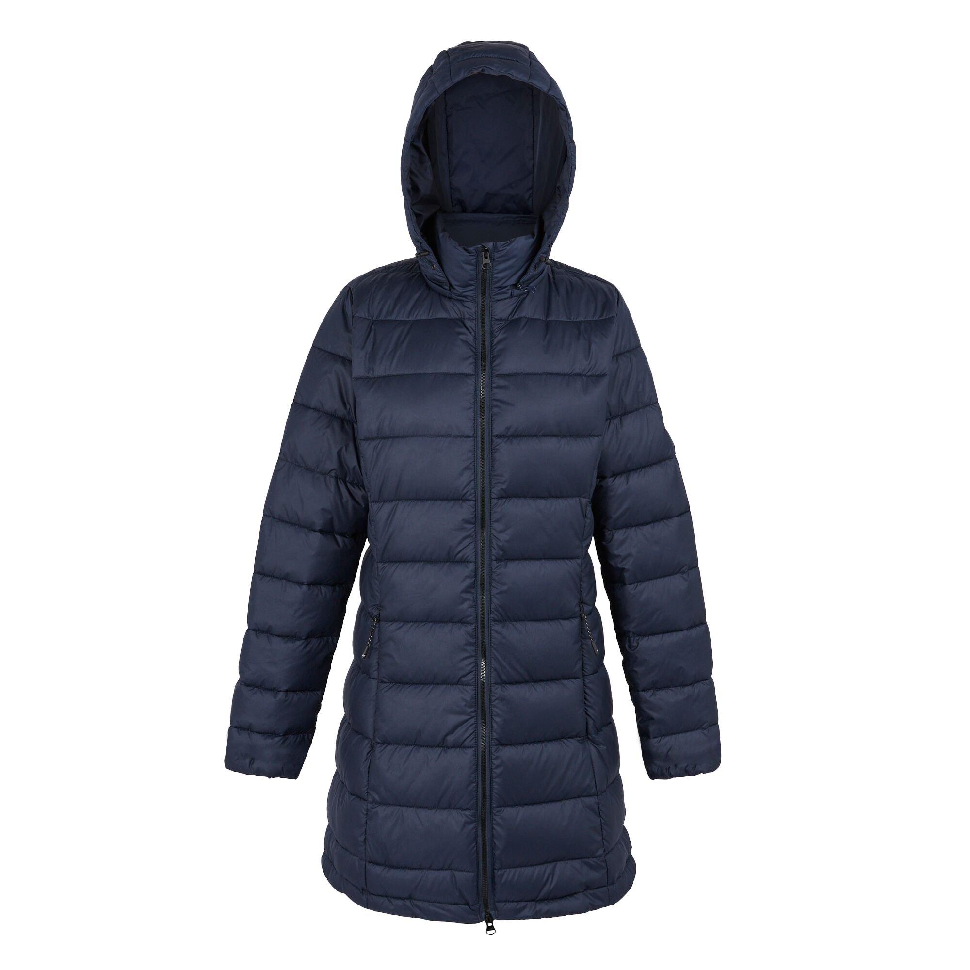 Navy Blue - Regatta - Women's Starler Detachable Hood Water-Resistant Quilted Jacket - 7