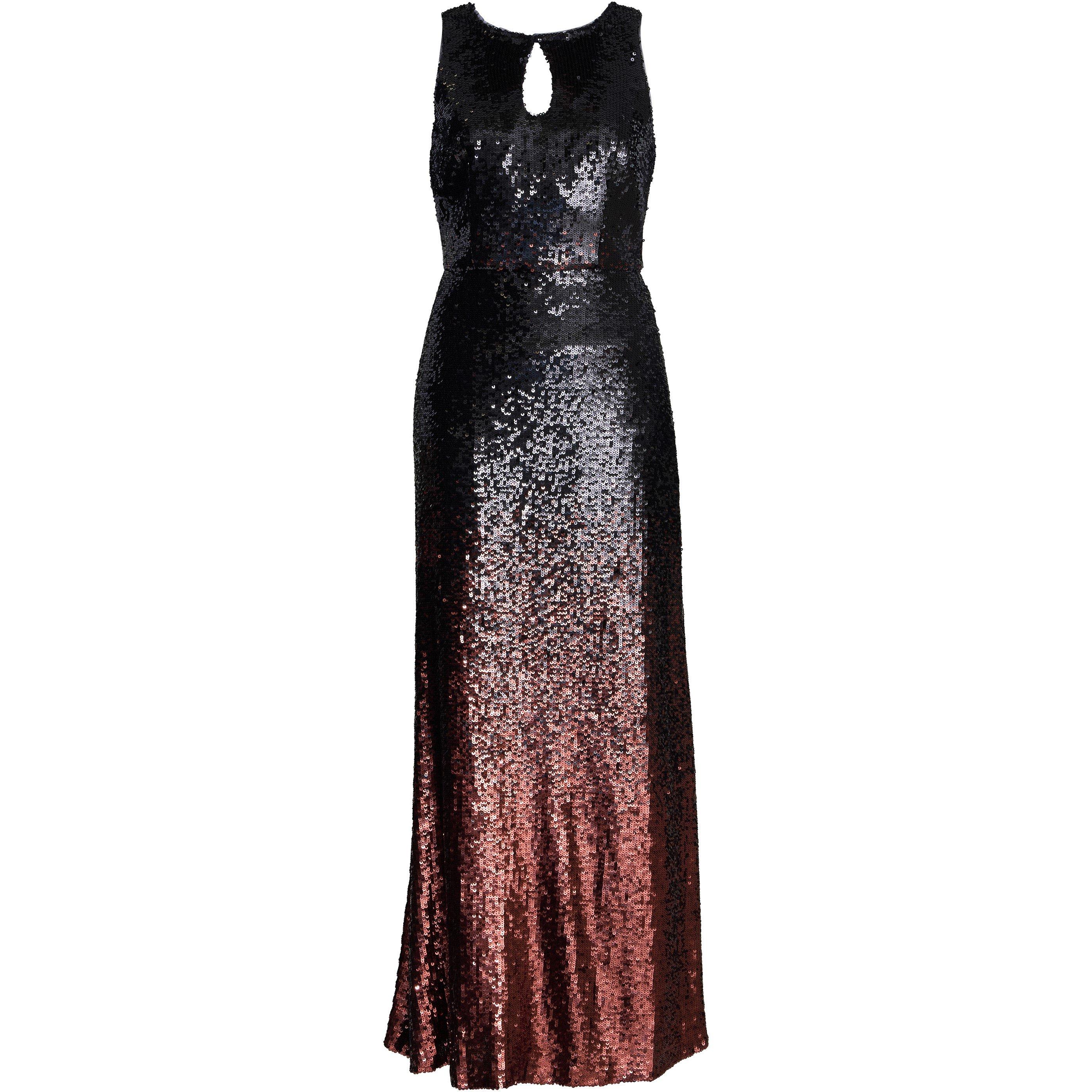 Gina Bacconi Women's Tallulah Ombre Sequin Maxi Dress - Black - 12