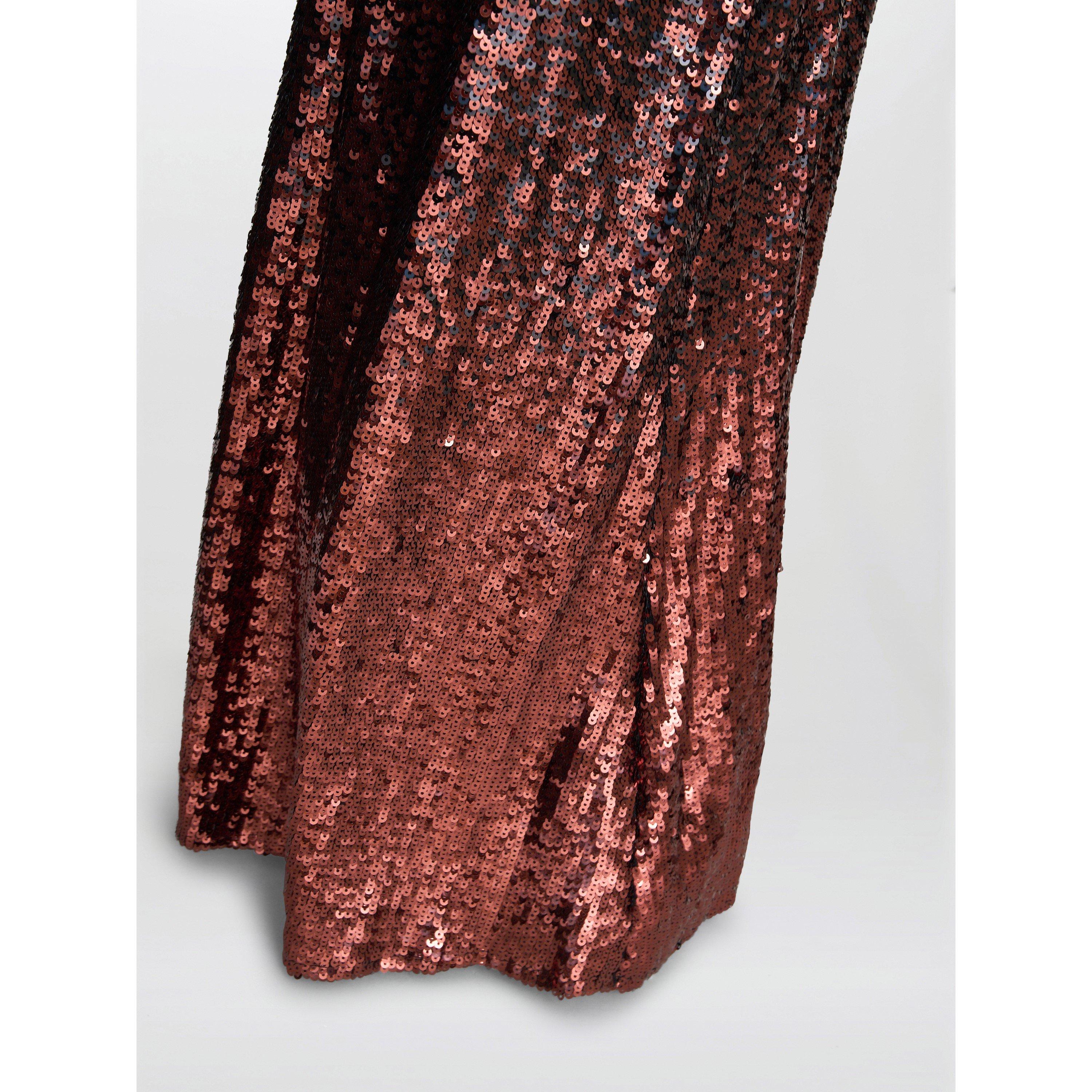 Black - Gina Bacconi - Tallulah Ombre Sequin Maxi Dress - 7