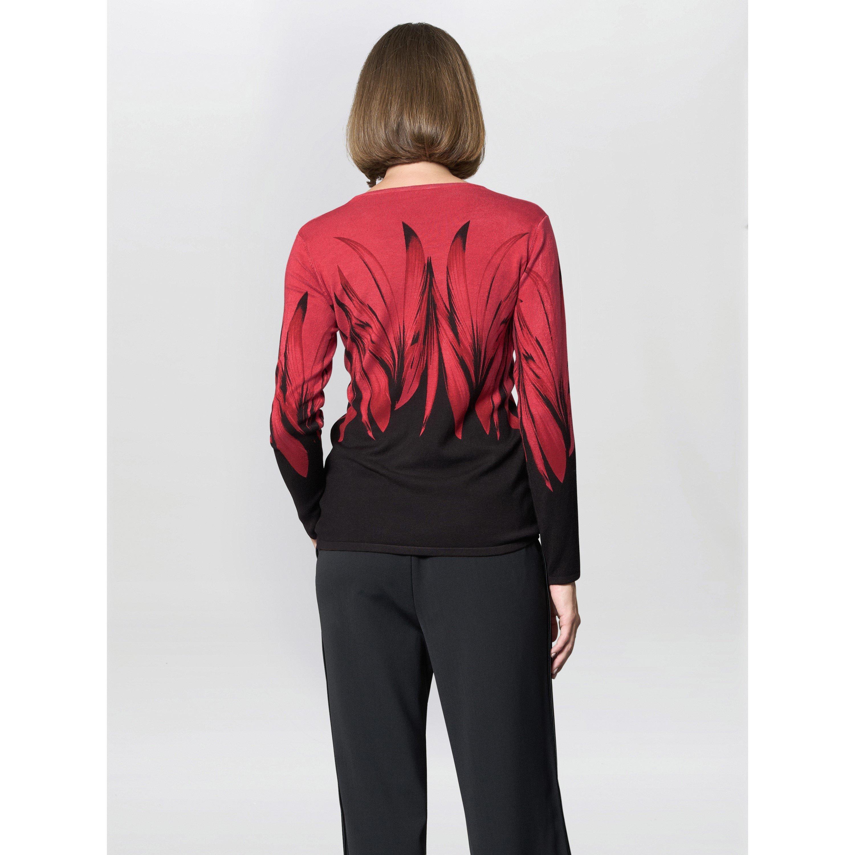 Black / Red - Gina Bacconi - Nellie Floral Diamante Jumper - 3