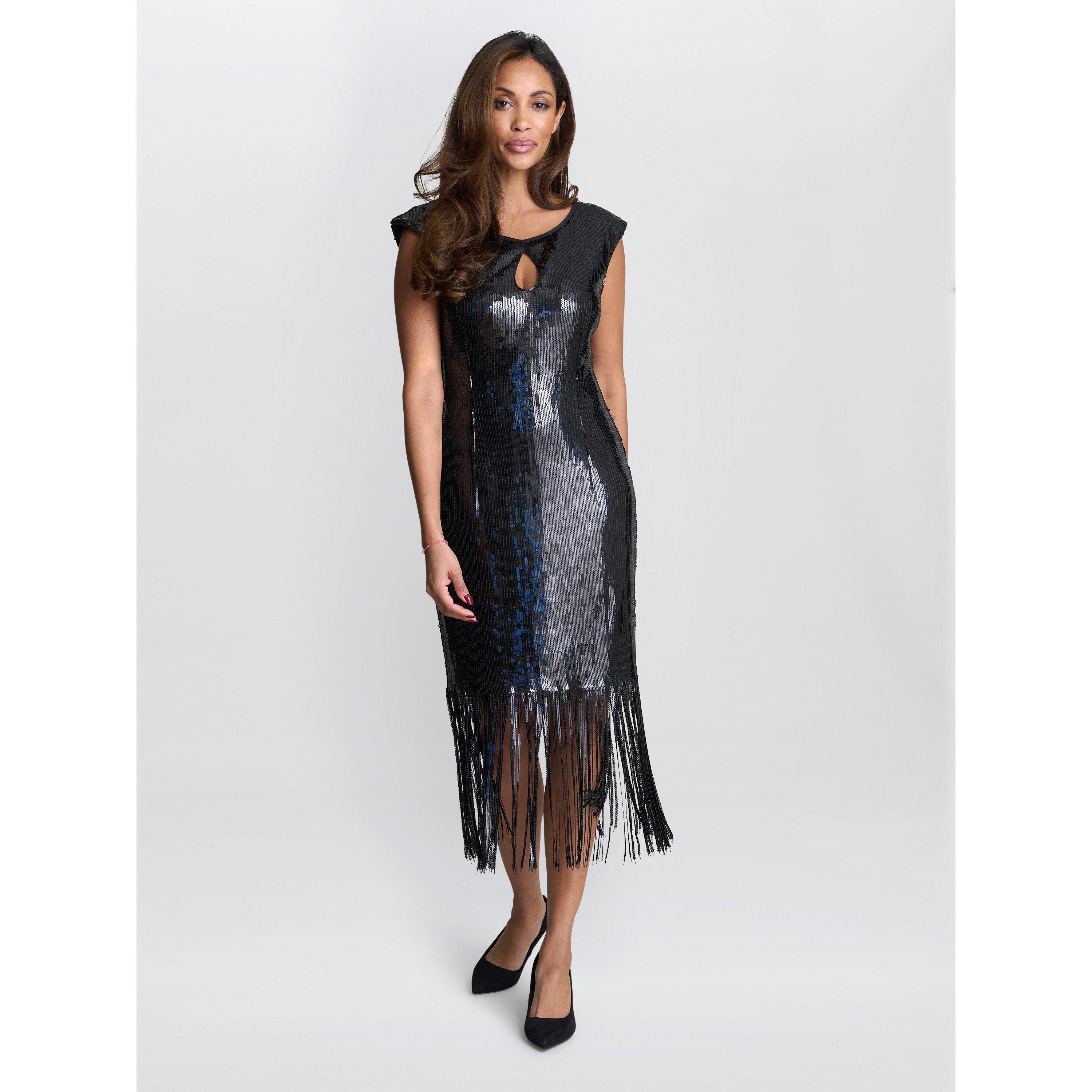 Black - Gina Bacconi - Breanna Sequin Cocktail Dress - 2