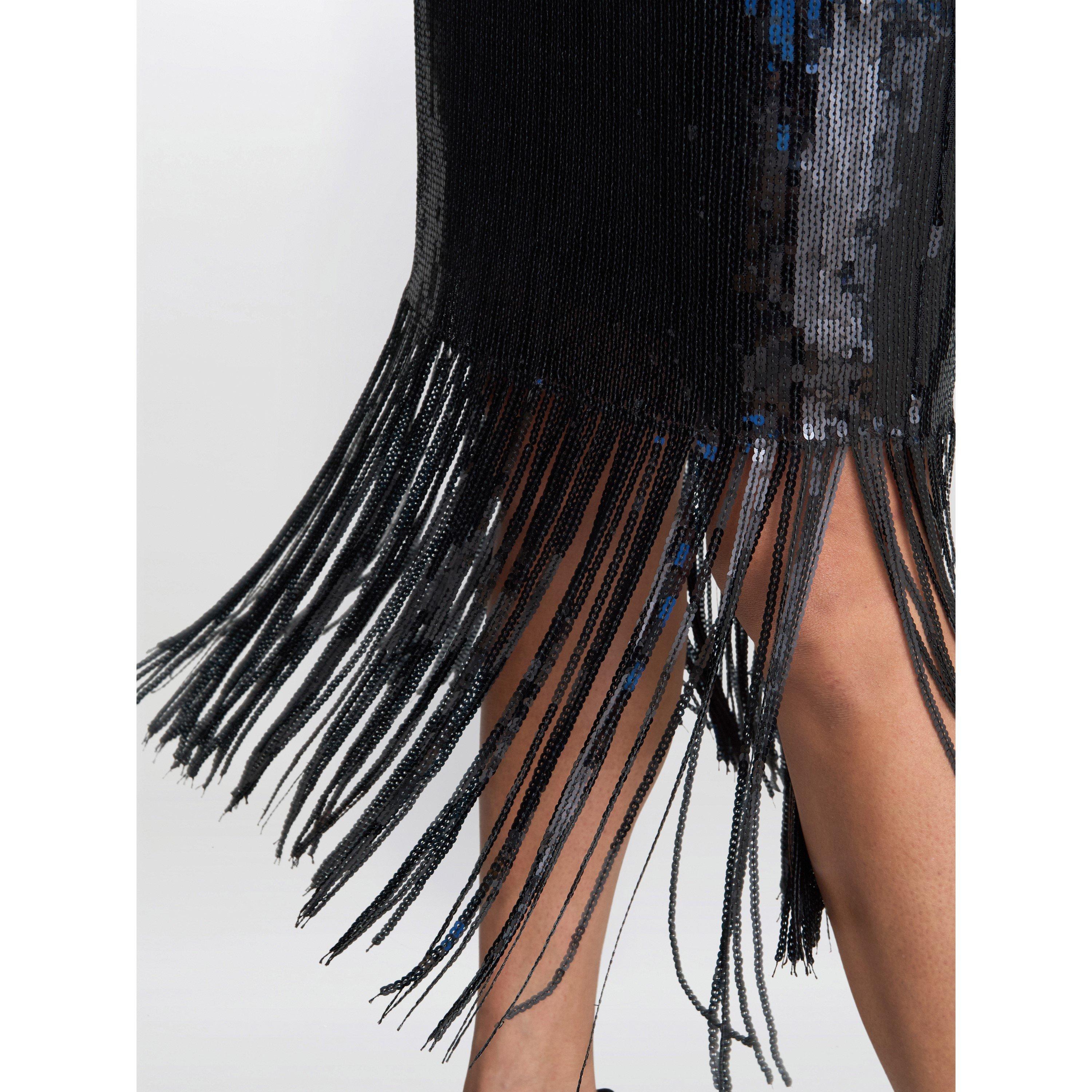 Black - Gina Bacconi - Breanna Sequin Cocktail Dress - 6