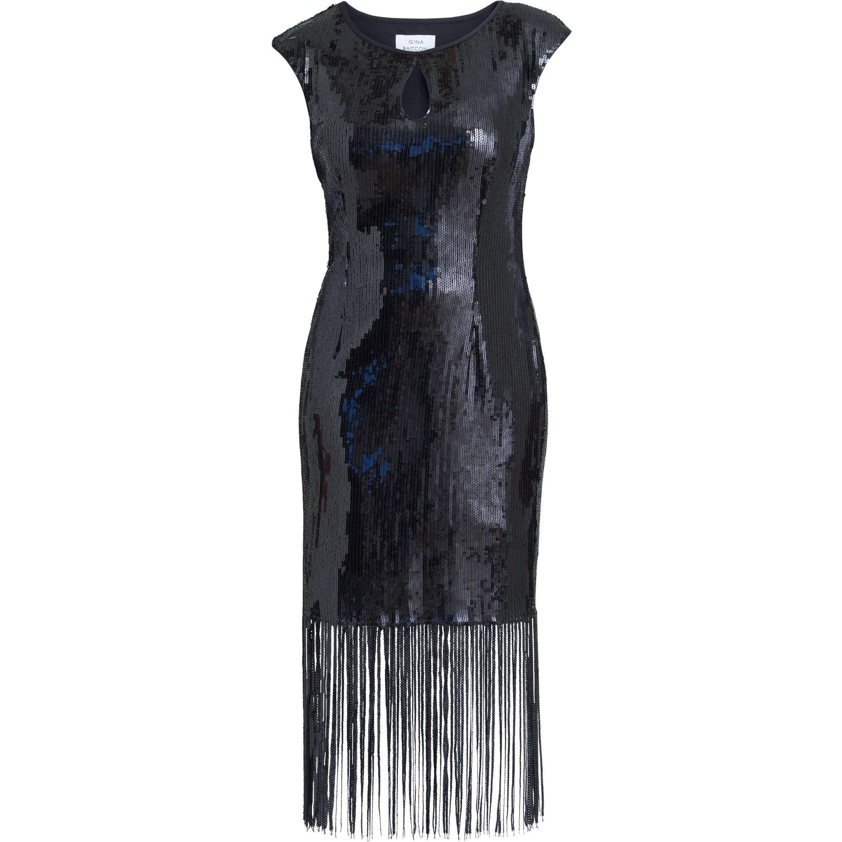 Black - Gina Bacconi - Breanna Sequin Cocktail Dress - 7
