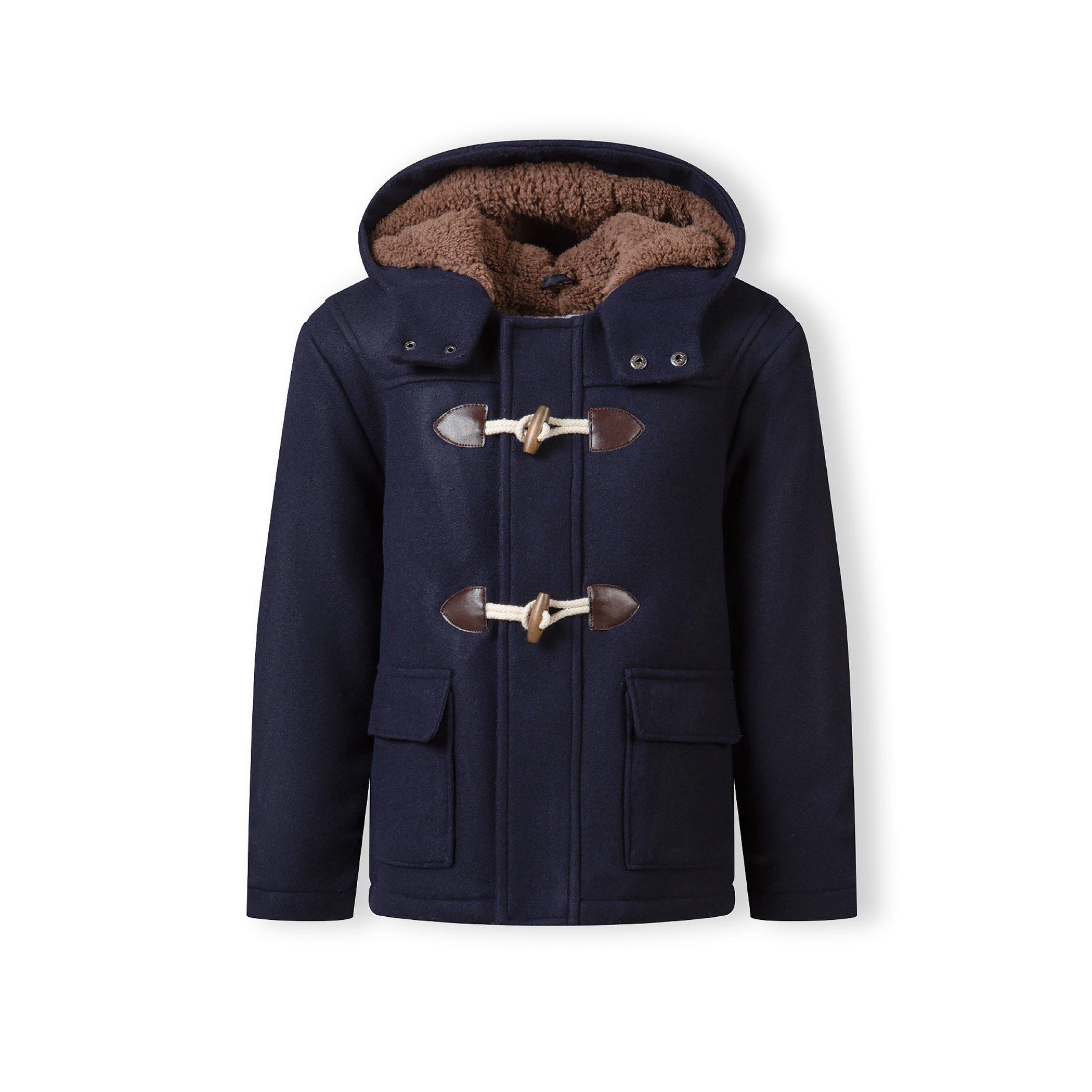 Navy - Minoti - Boys duffle coat with toggle closure navy - 1