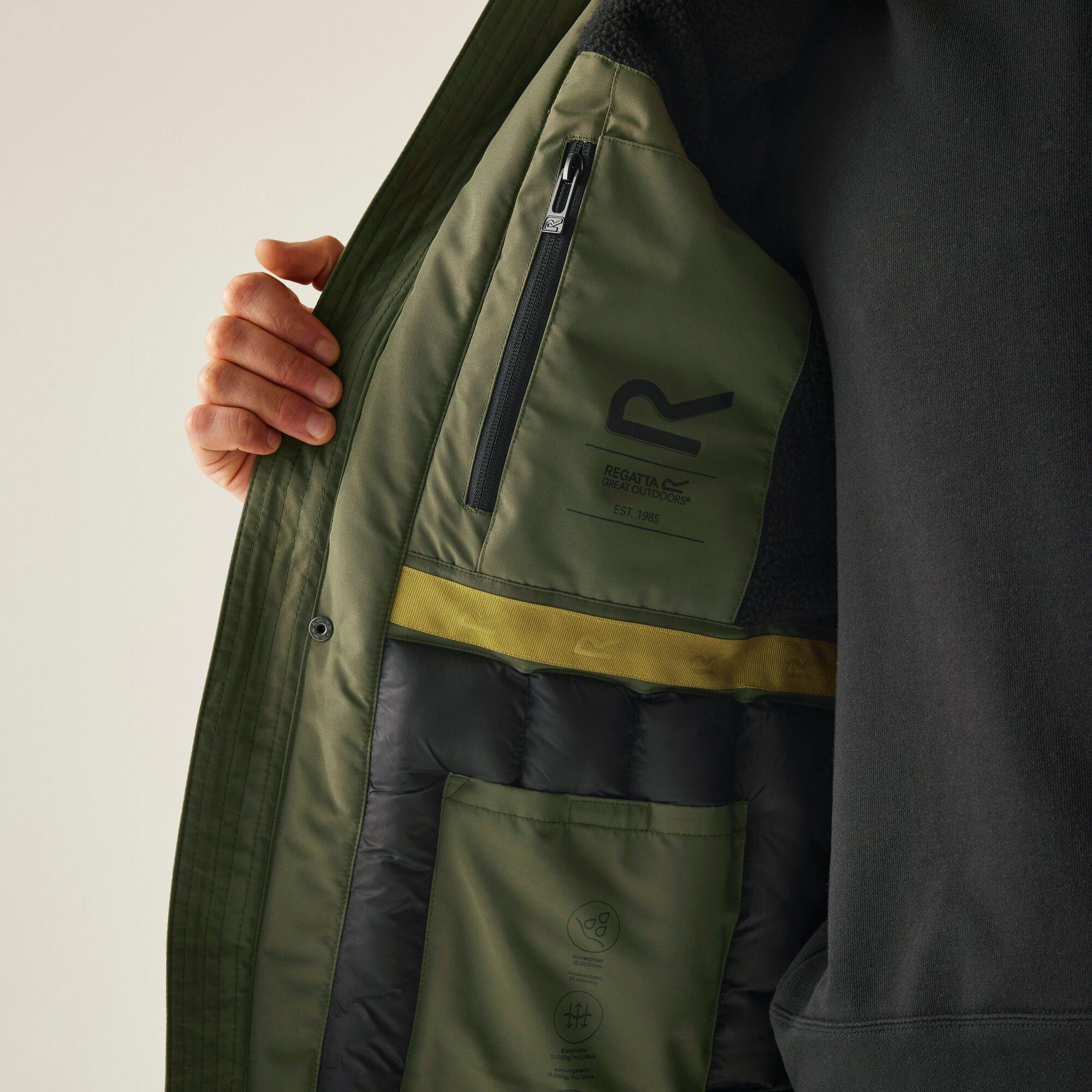 Olive Green - Regatta - Men's Marron Isotex 15000 Breathable Insulated Waterproof Jacket - 4