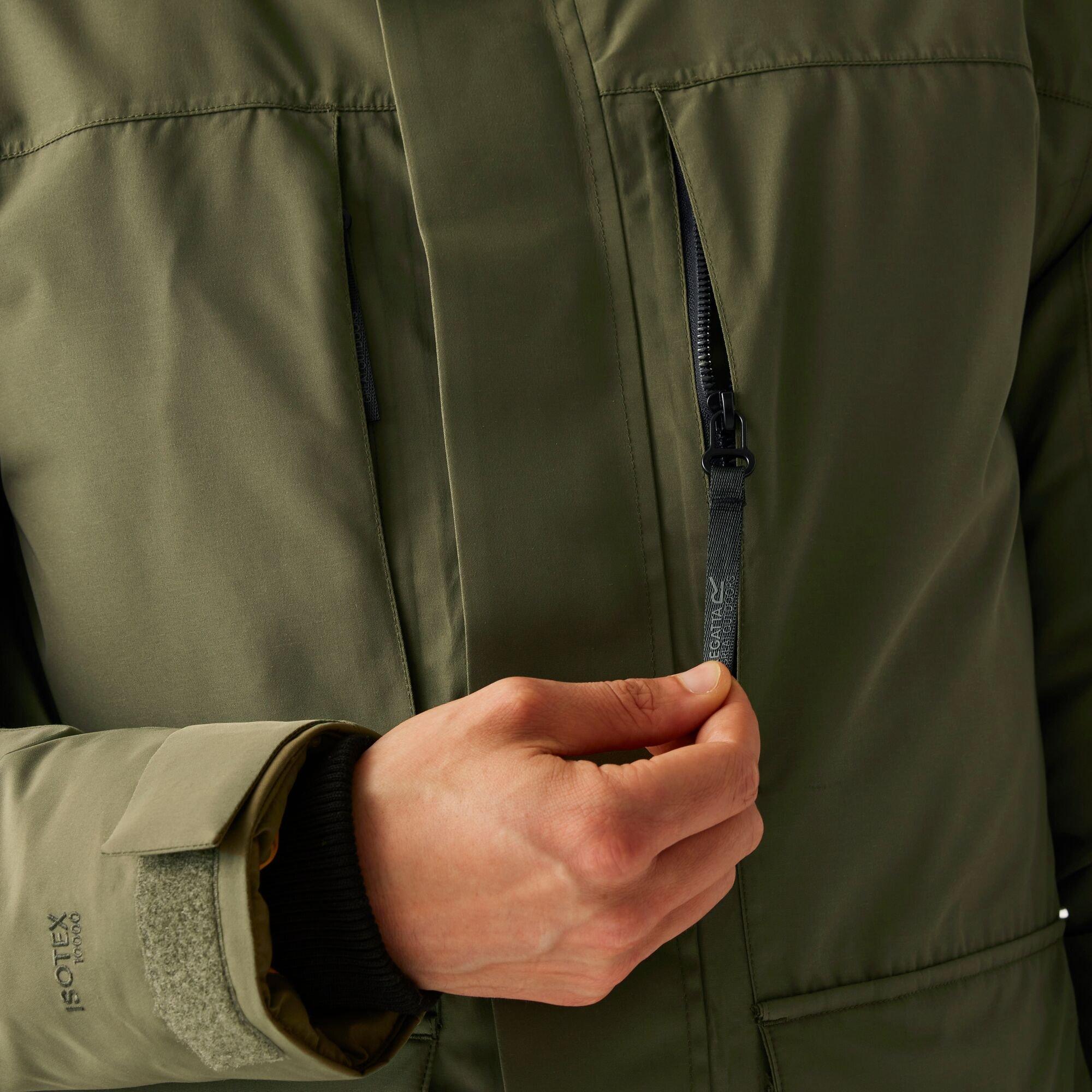 Olive Green - Regatta - Men's Marron Isotex 15000 Breathable Insulated Waterproof Jacket - 7
