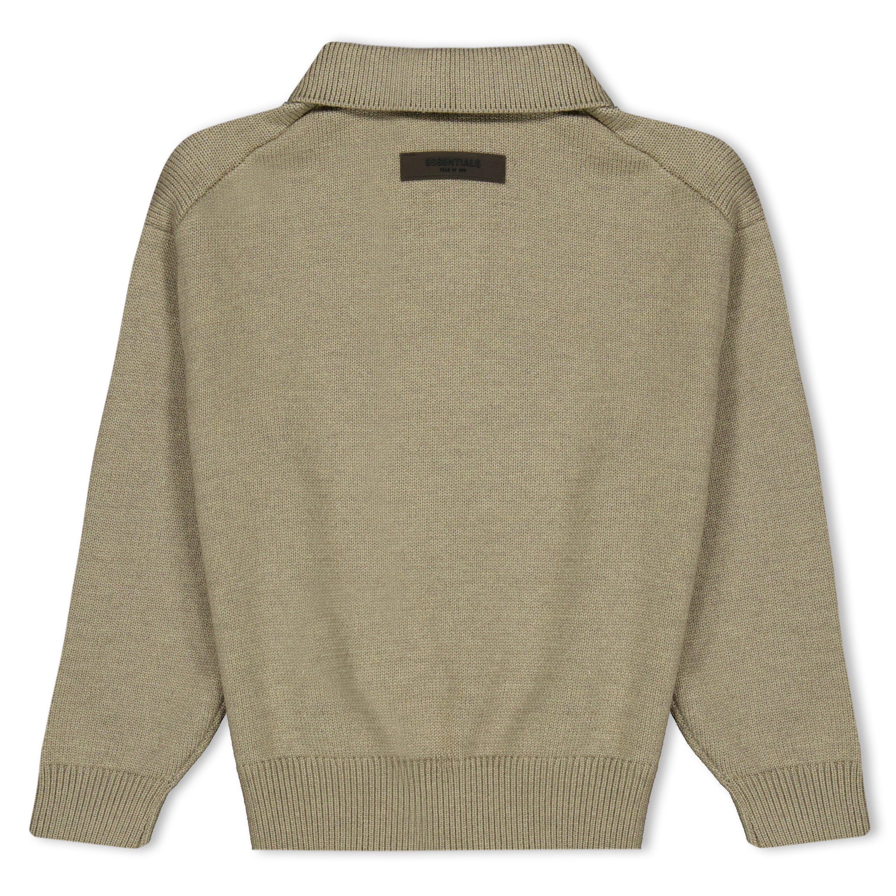 Dark Oatmeal - Fear Of God Essentials - Unisex Kids' Knit Long Sleeve Polo Shirt - 2